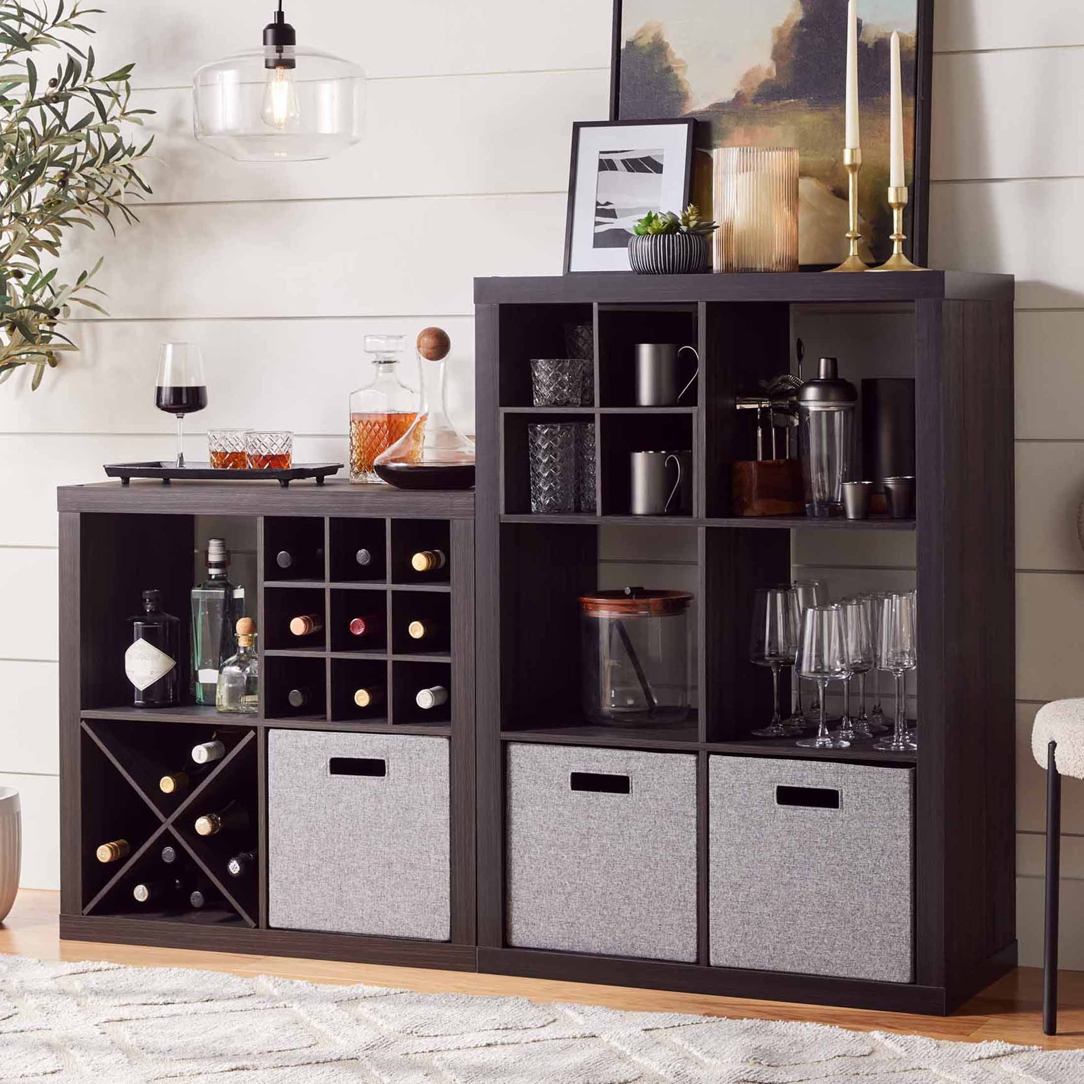 Better Homes & Gardens 4 Cube Storage Organizer, White Texture