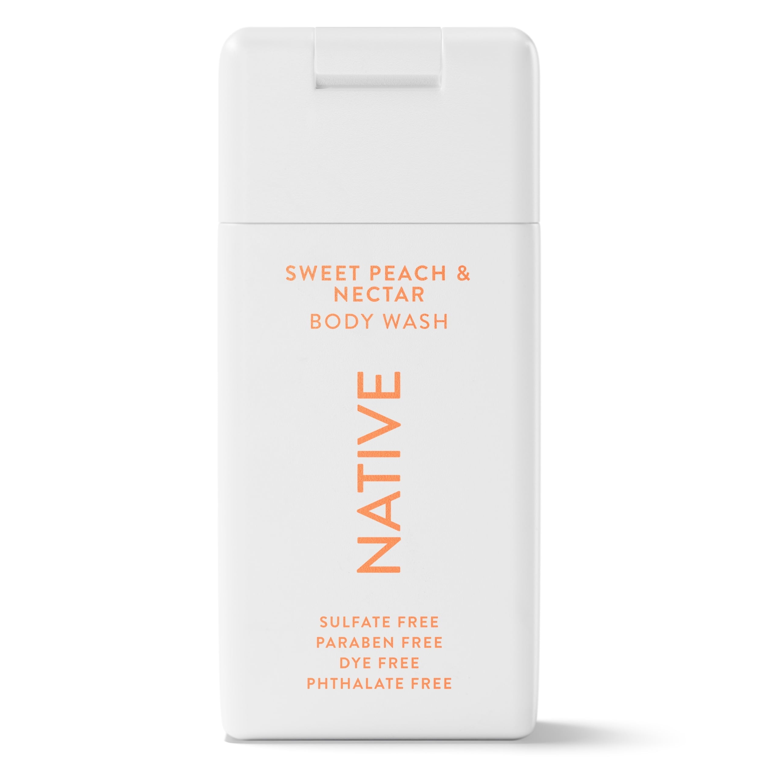Body Wash, Sweet Peach & Nectar, Sulfate Free, Naturally Derived Ingredients, 24hr Freshness, for Women & Men, 3 fl oz