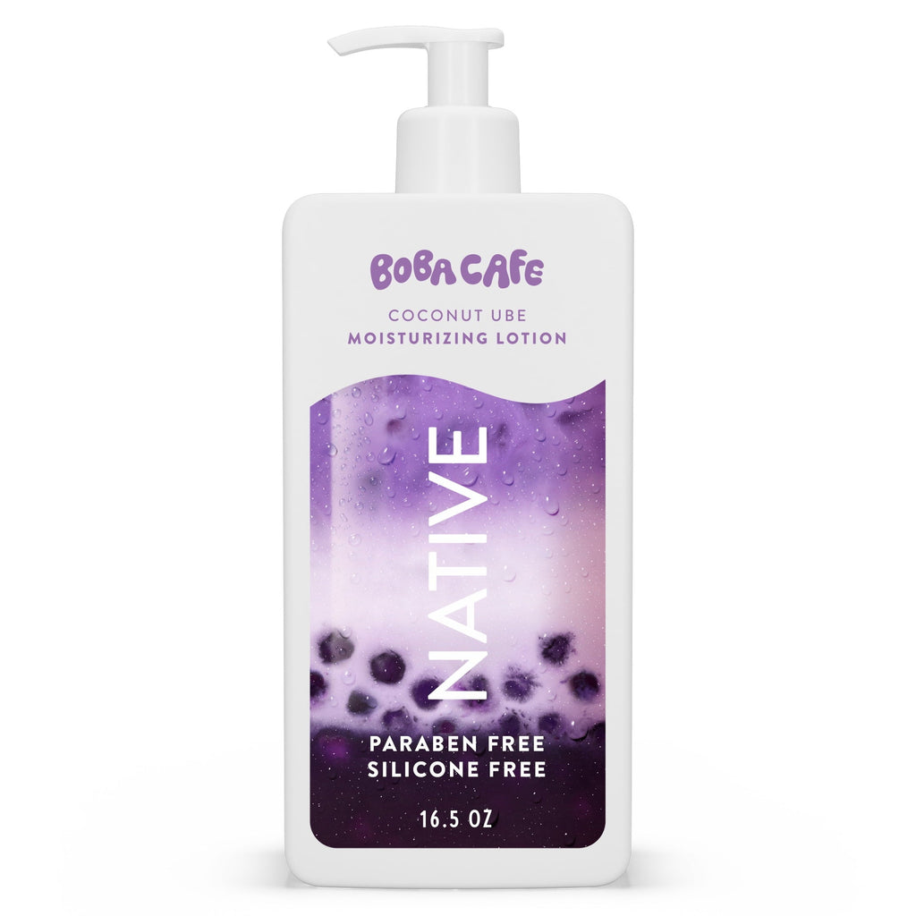 Moisturizing Body Lotion, Limited Edition Coconut Ube, Silicone Free for Women and Men, Boba Café, 16.5 oz