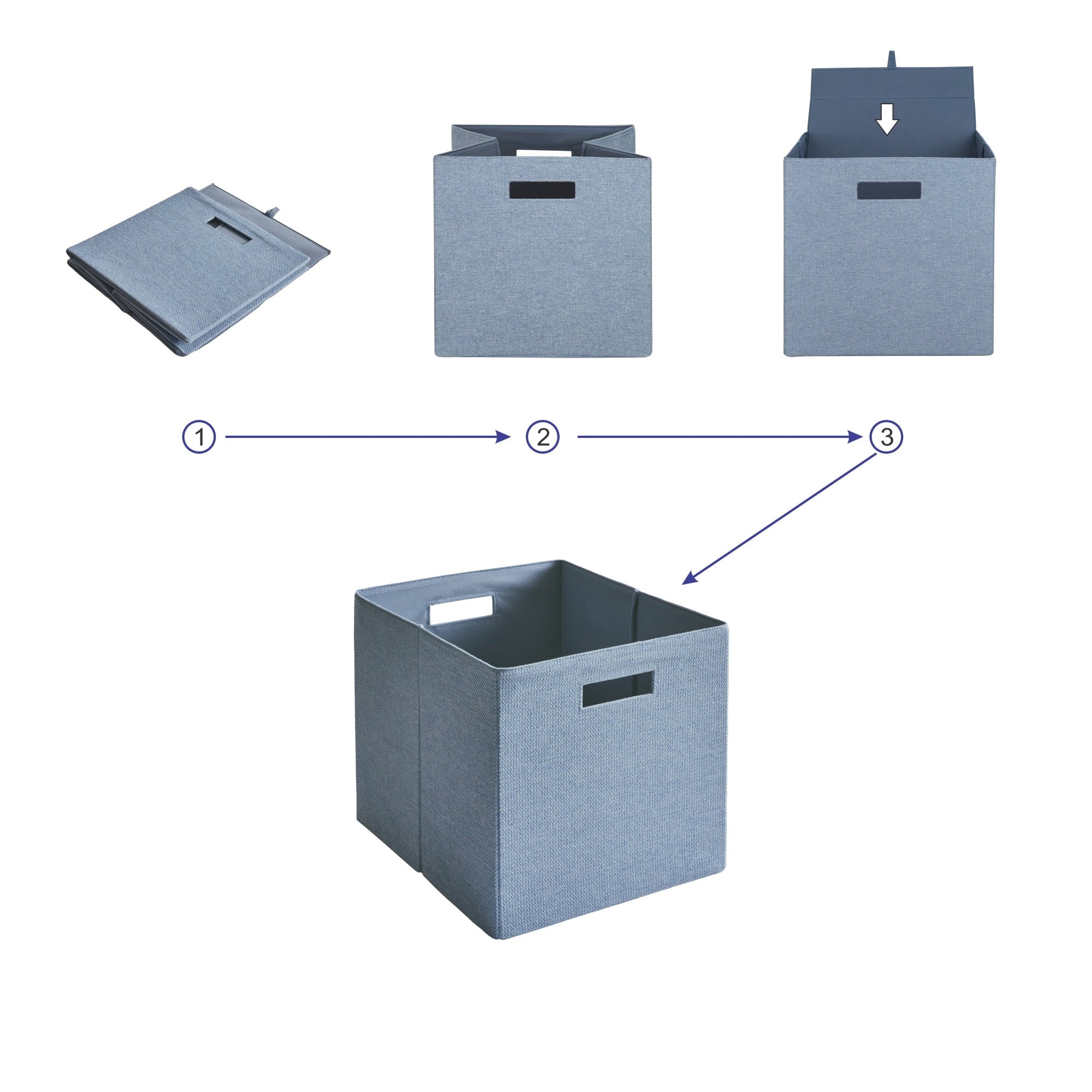 Better Homes & Gardens Collapsible Fabric Cube Storage Bin, Vanilla