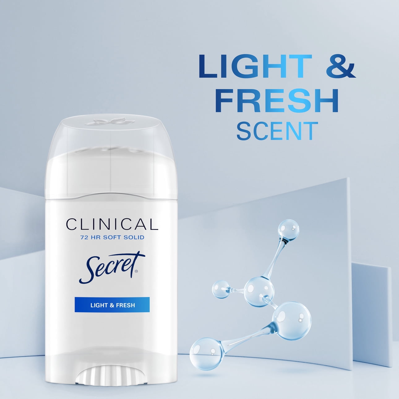 Clinical Soft Solid Antiperspirant Deodorant for Women, Light & Fresh, 1.6 oz