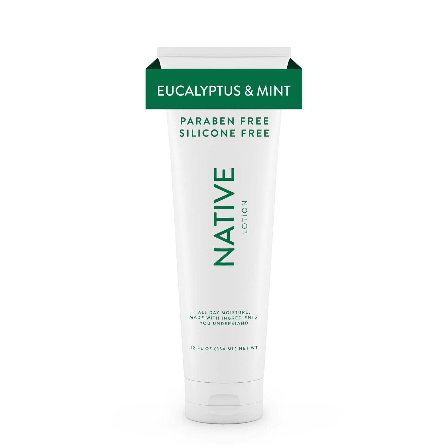 Natural Hand and Body Lotion, Eucalyptus & Mint, Paraben Free, Silicone Free 12 oz