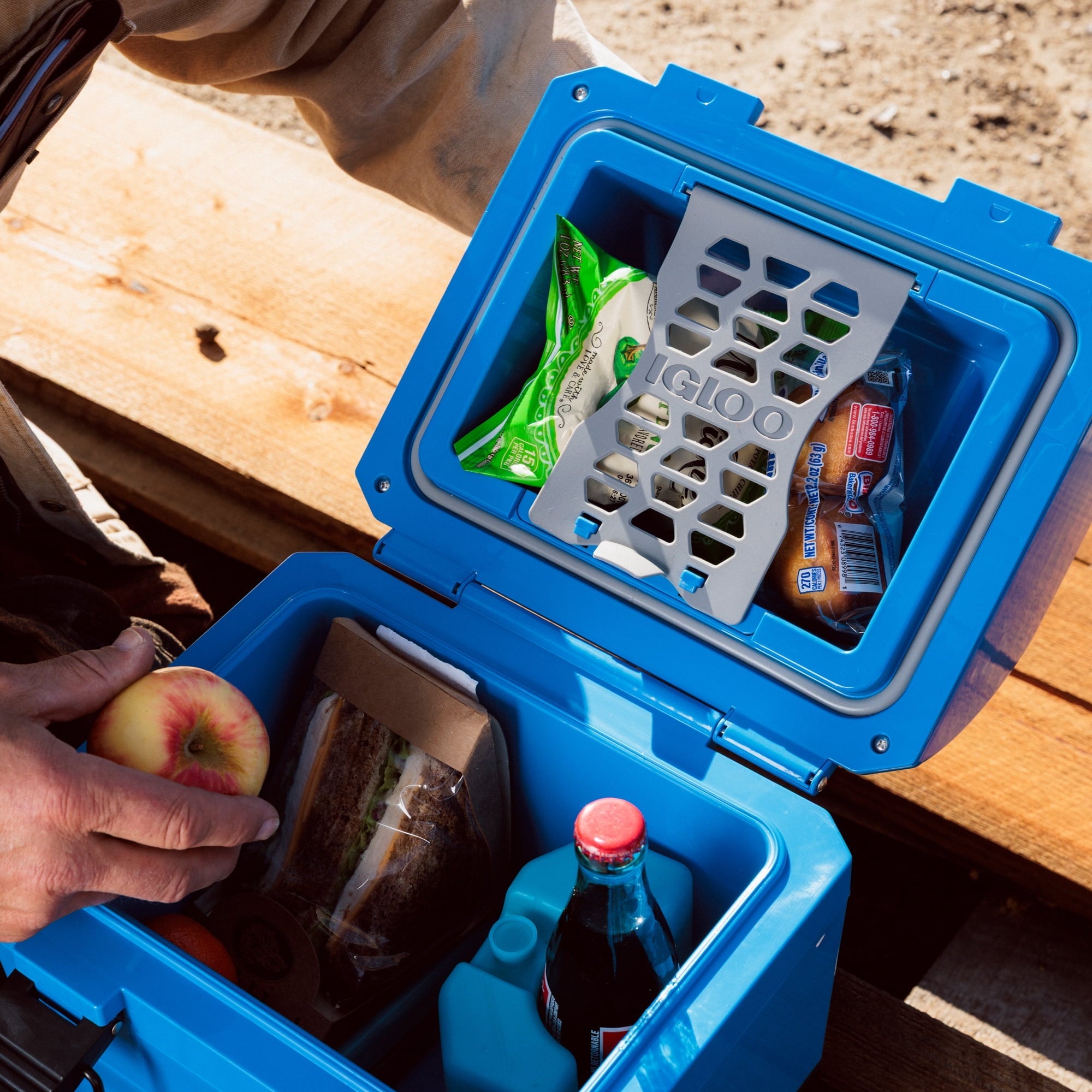 10 QT Gripper CoolBox Personal Cooler, Blue