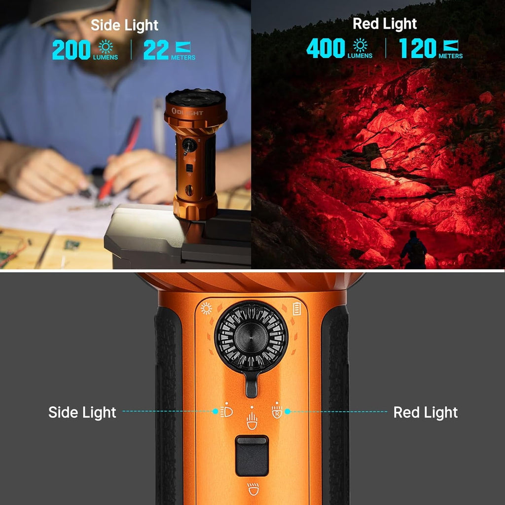 Marauder Mini 2 Bright Flashlight 10,000 Lumen with 750 Meters Beam Distance, Rechargeable Light with Dual Charging & 5 Lighting Modes for Outdoor, Camping, Emergencies (Midnight Blue)