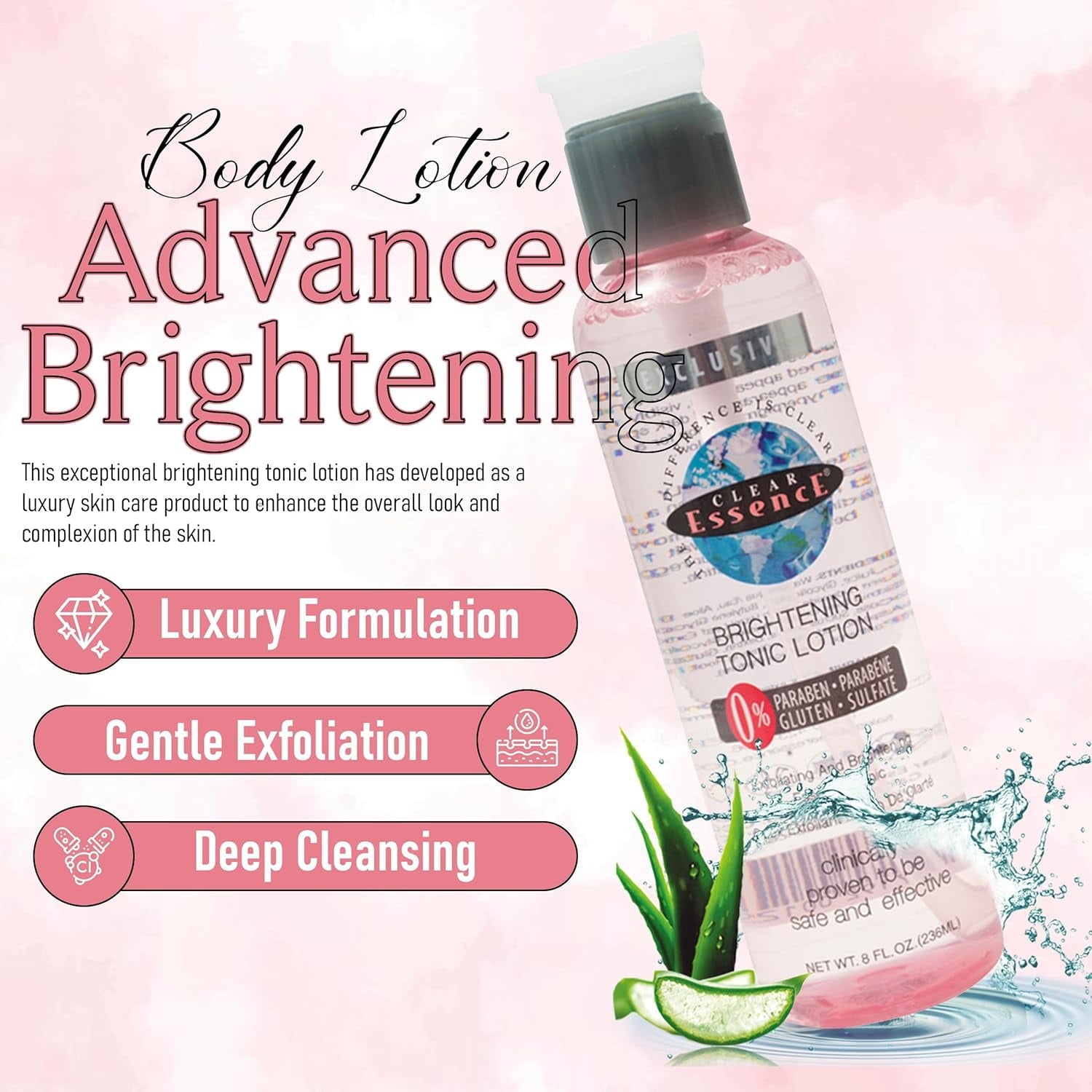 Brightening Tonic Lotion- Face Skin Brightening Blemish Spot Treatment (8 oz.)
