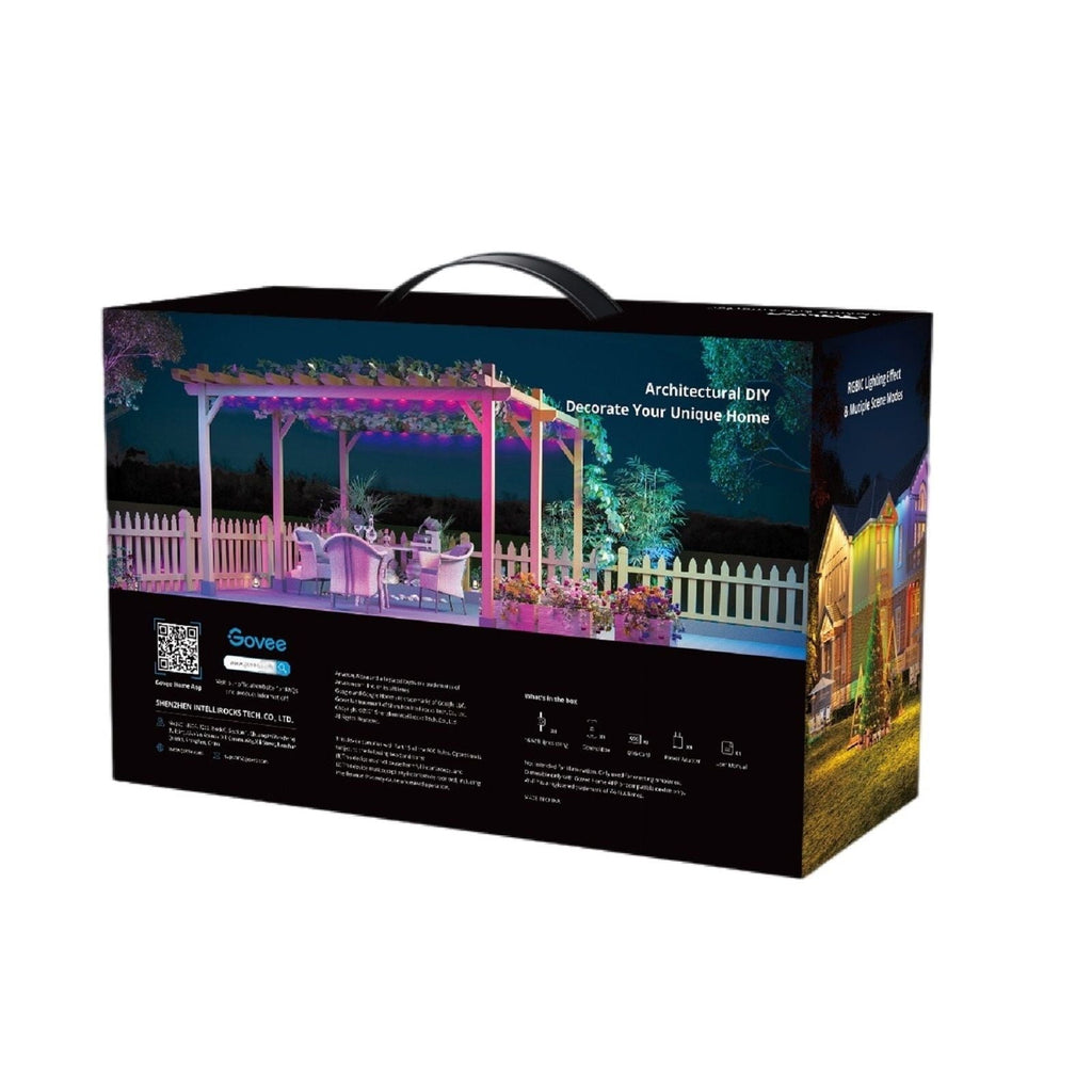 100ft RGBIC Permanent Outdoor Lights with 72 Lights, White version