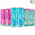 New Energy Drinks Variety Pack - Blue Slush, Pink Slush, Watermelon Wave, Sugar-Free & Low-Calorie (12 fl oz, Pack of 6)