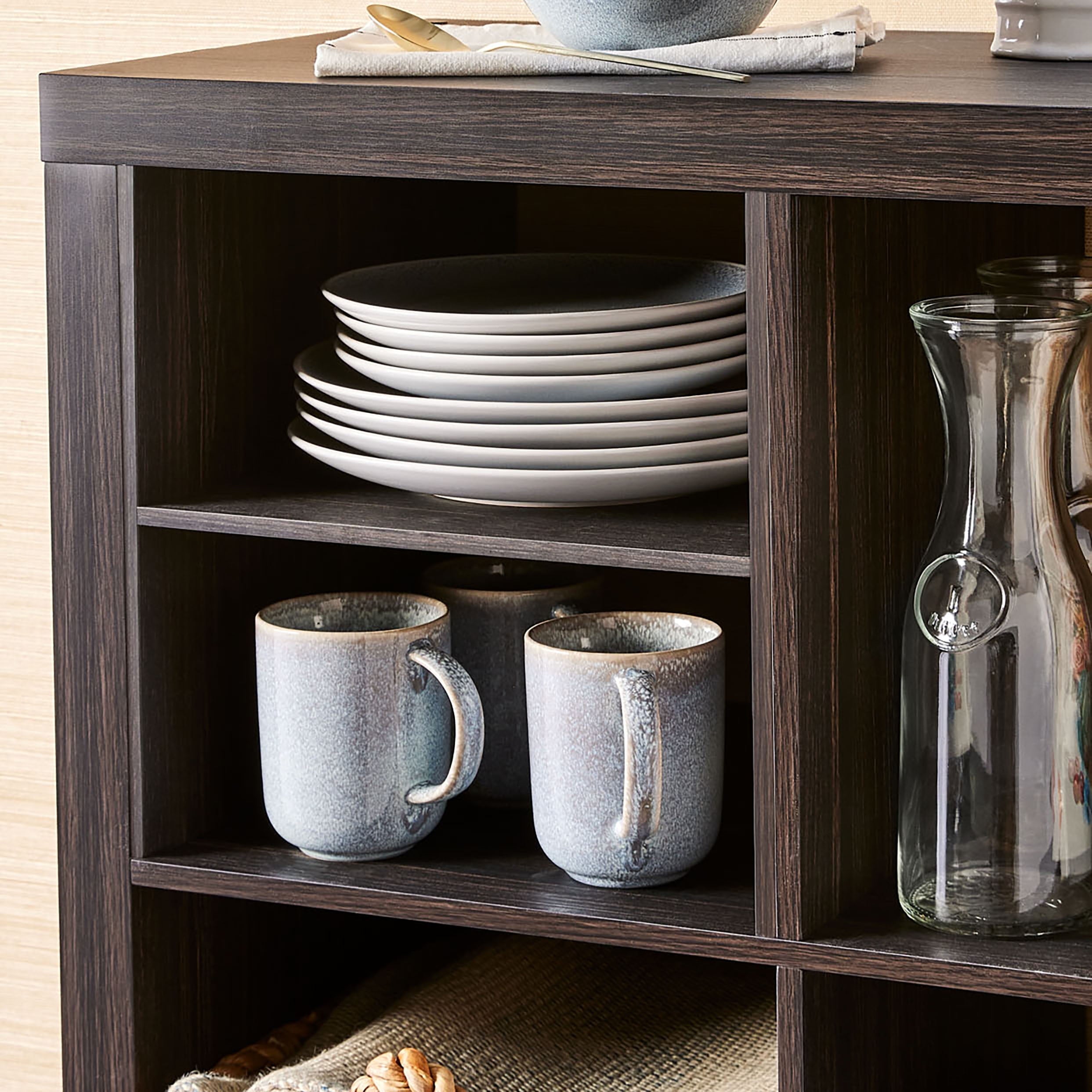 Better Homes & Gardens H Shelf Insert for Cube Organizers, White Texture