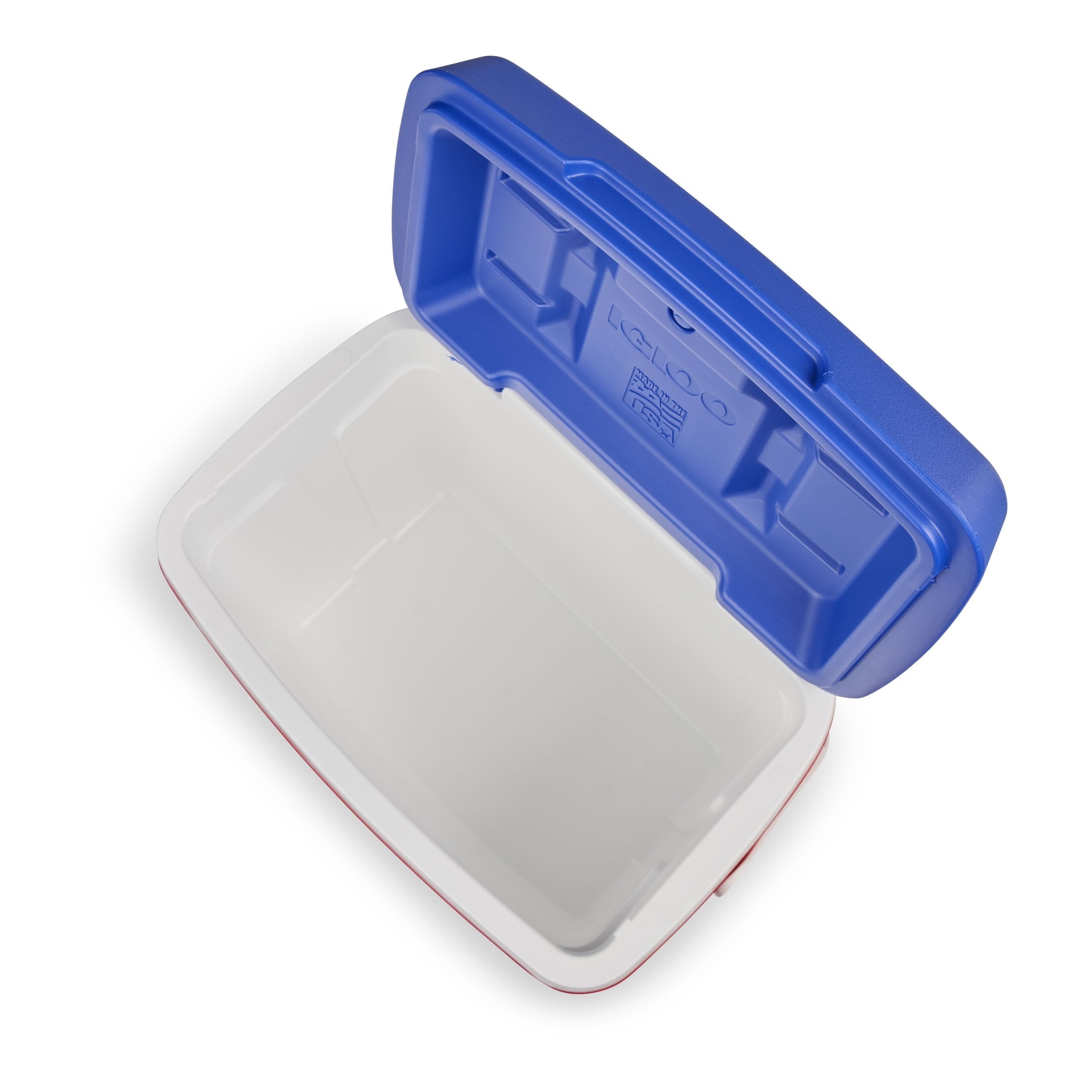 28 QT Laguna Hard-Sided Ice Chest Cooler, Aqua Blue and White