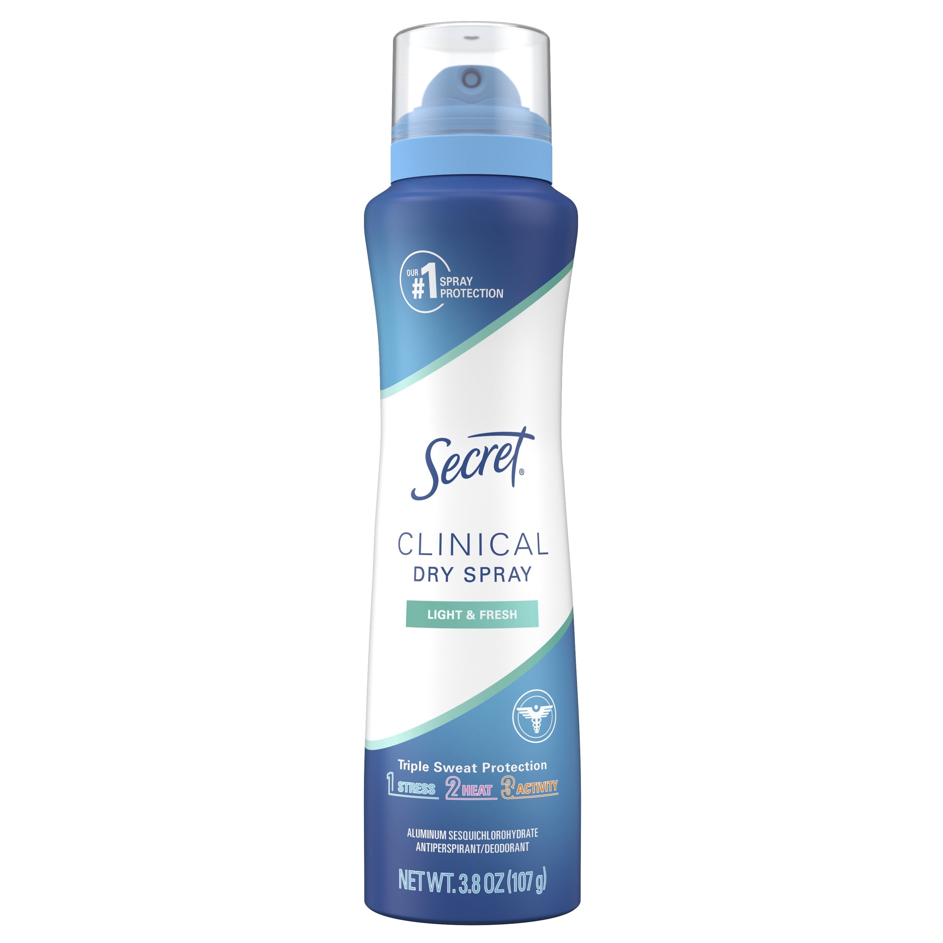 Clinical Strength Dry Spray Antiperspirant & Deodorant for Women, Light & Fresh Scent, 3.8oz