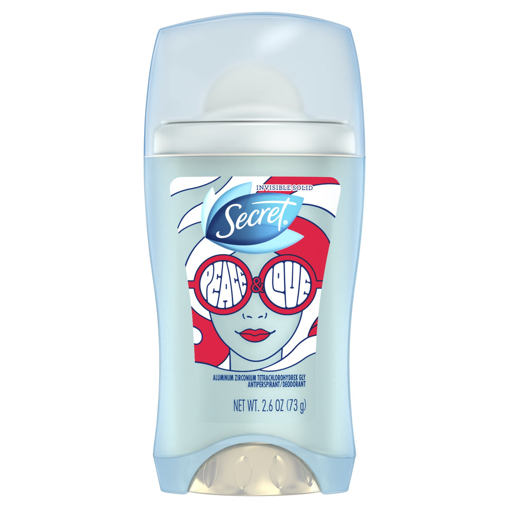 Invisible Solid Antiperspirant & Deodorant, Peace & Love, 2.6 oz
