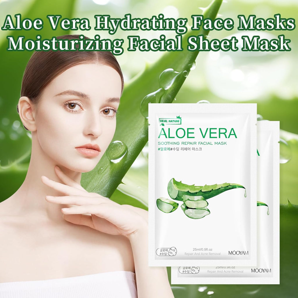 11 Pack Fruit Moisturizing Facial Mask Sheet, Rich in Fruit Essence Face Mask to Brighten and Hydrate Dull Skin