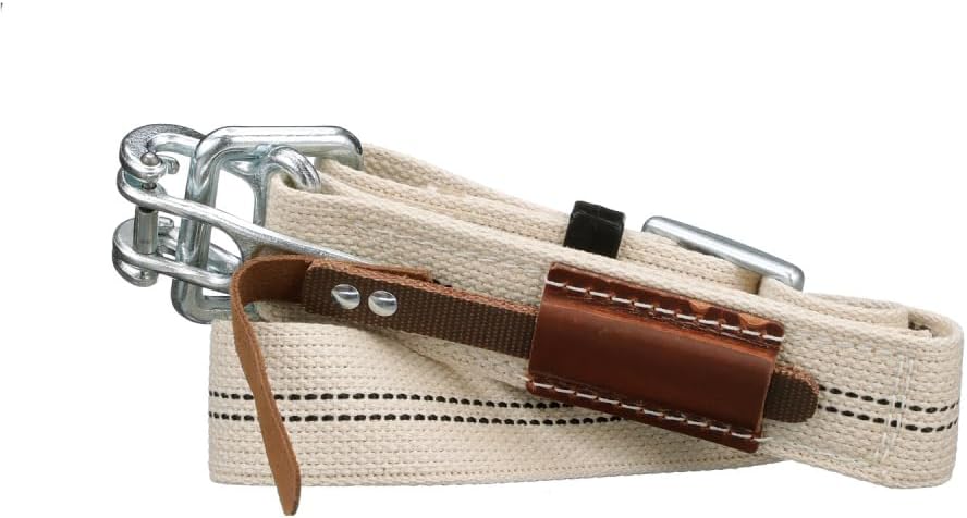 Klein Tools 5425M Tool Belt, Cotton/Polyester Work Belt, Quick-Release Buckle for Ironworker, Construction, Framer, Carpenter, Electrician, M