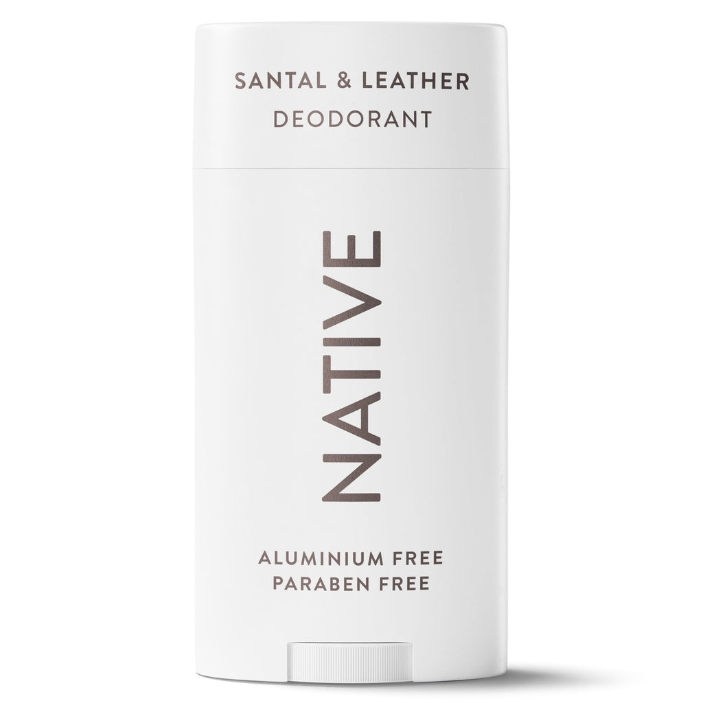 Aluminum Free Deodorant For Men, 72 Hour Solid Deodorant Stick, Santal & Leather, 3.1oz