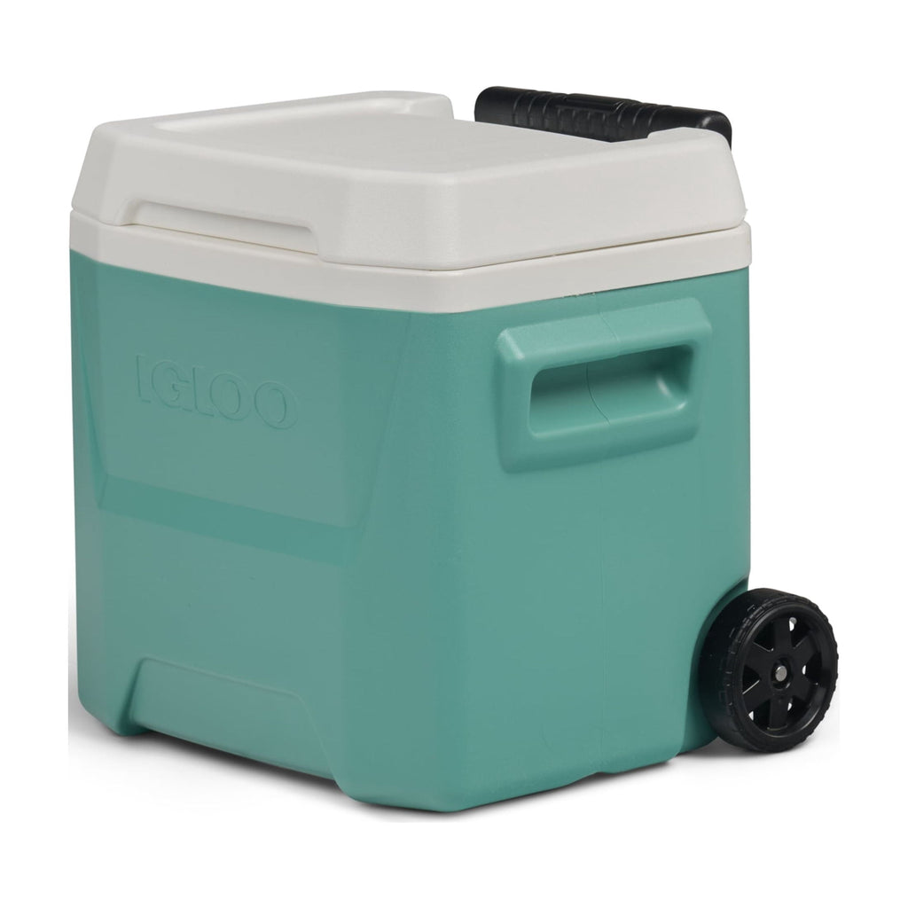 16 QT Laguna Hard Sided Ice Chest Cooler with Wheels, Aqua Blue