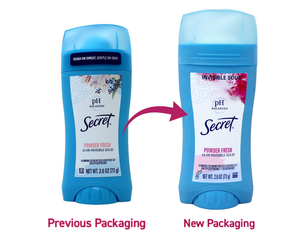 Anti-Perspirant Deodorant, Invisible Solid, Powder Fresh 2.60 oz (Pack of 2)