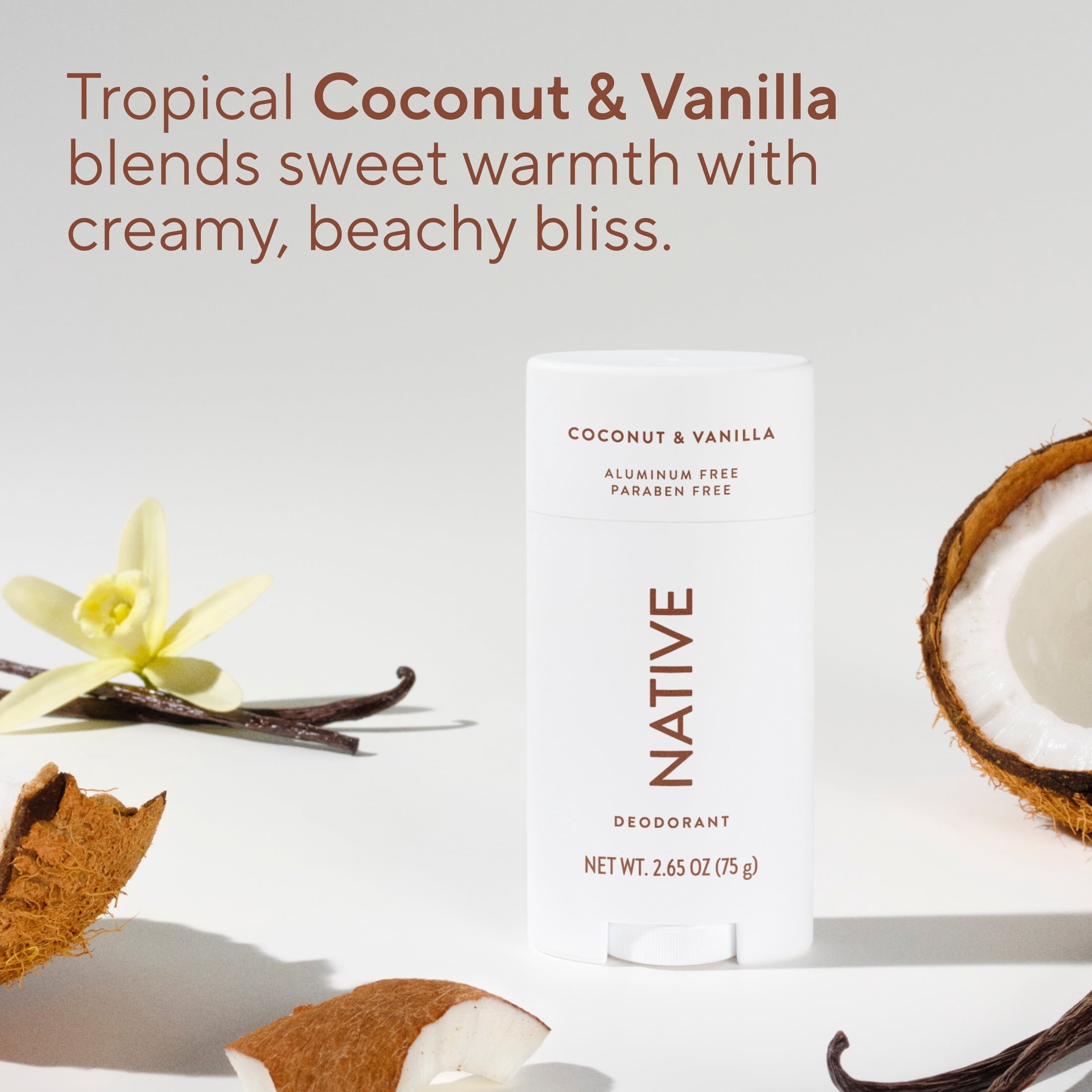 Deodorant, Aluminum Free, Coconut & Vanilla, Deodorant for Women and Men, 2.65 oz