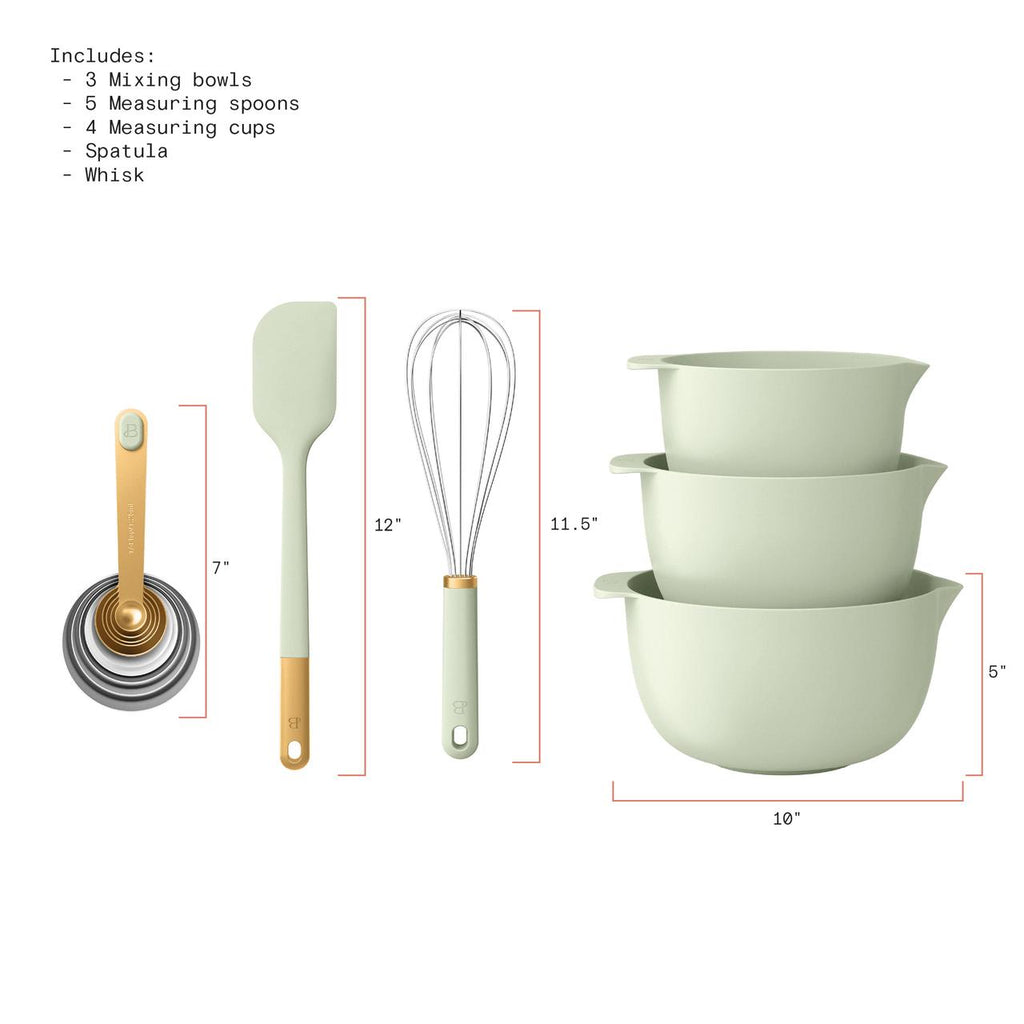 14-Piece Mix & Measure Set, Porcini Taupe by Drew Barrymore