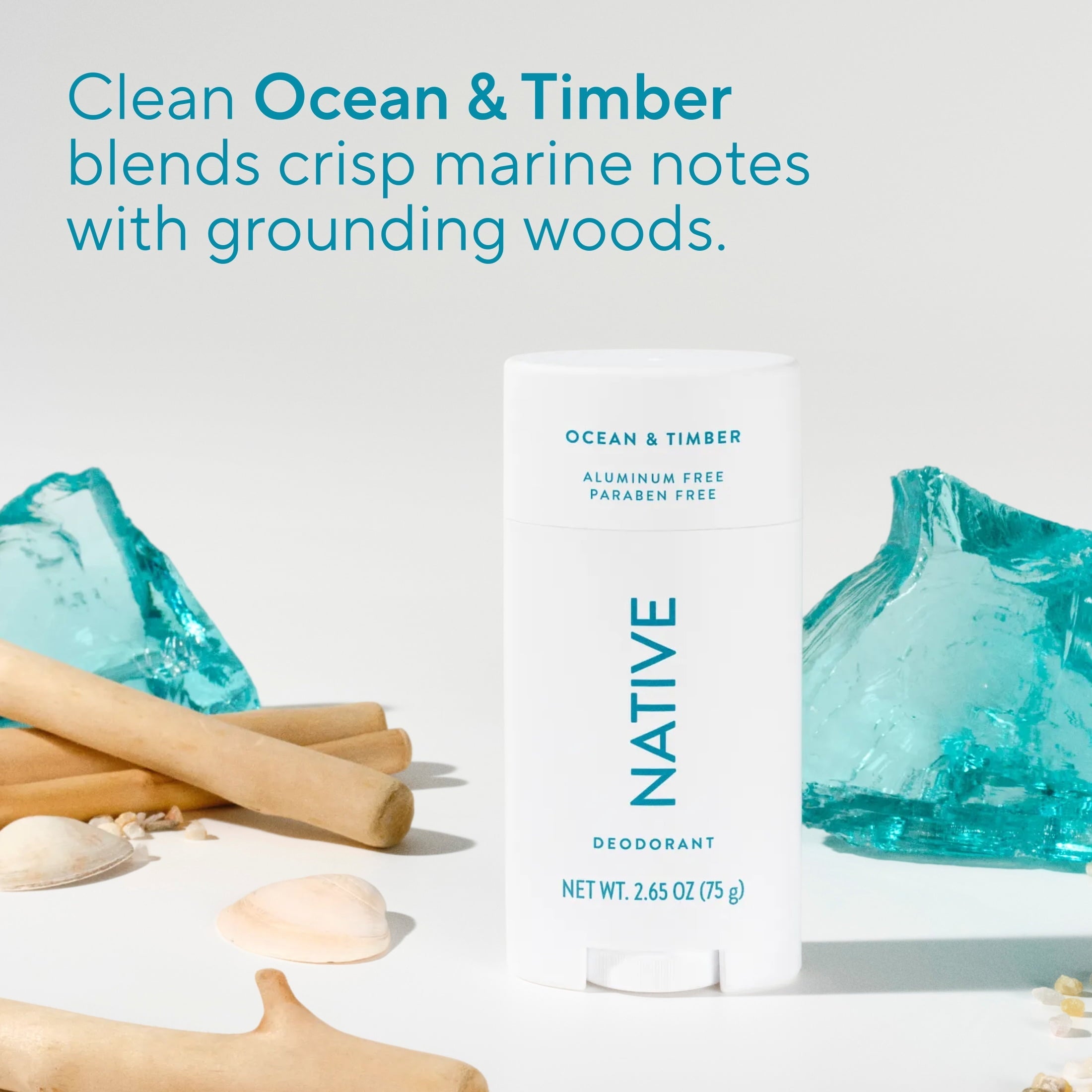 Deodorant Ocean & Timber, 2.65oz