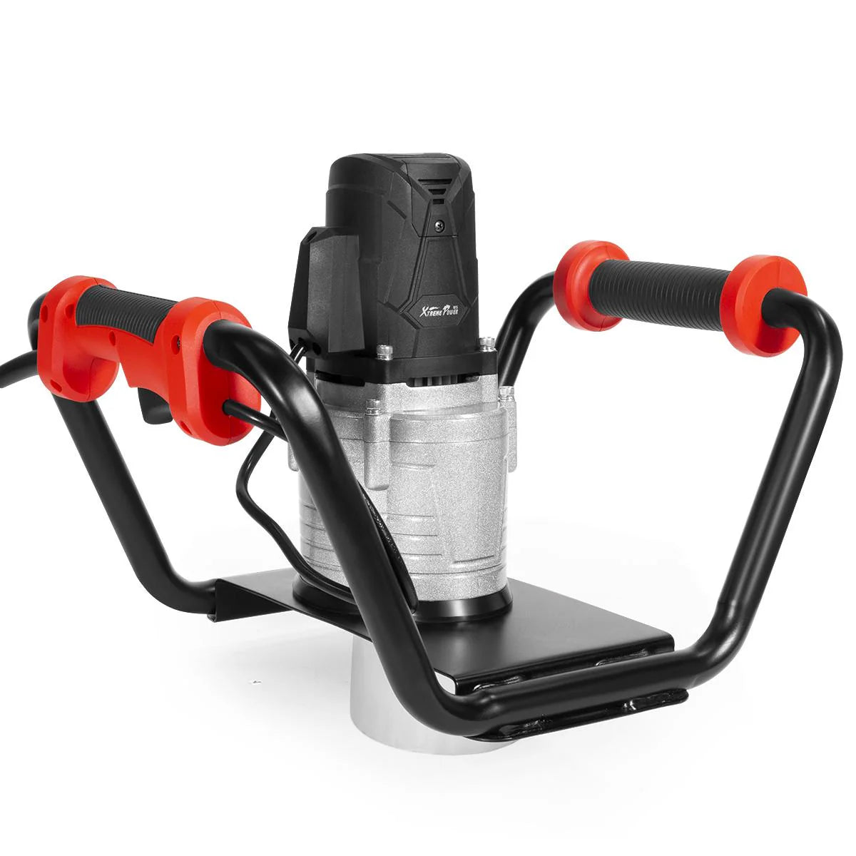 XtremepowerUS 1500W Electric Post Hole Digger with 6  Auger Bit, Anti Vibration Handle & Safety Lock for Soil & Fence Posts