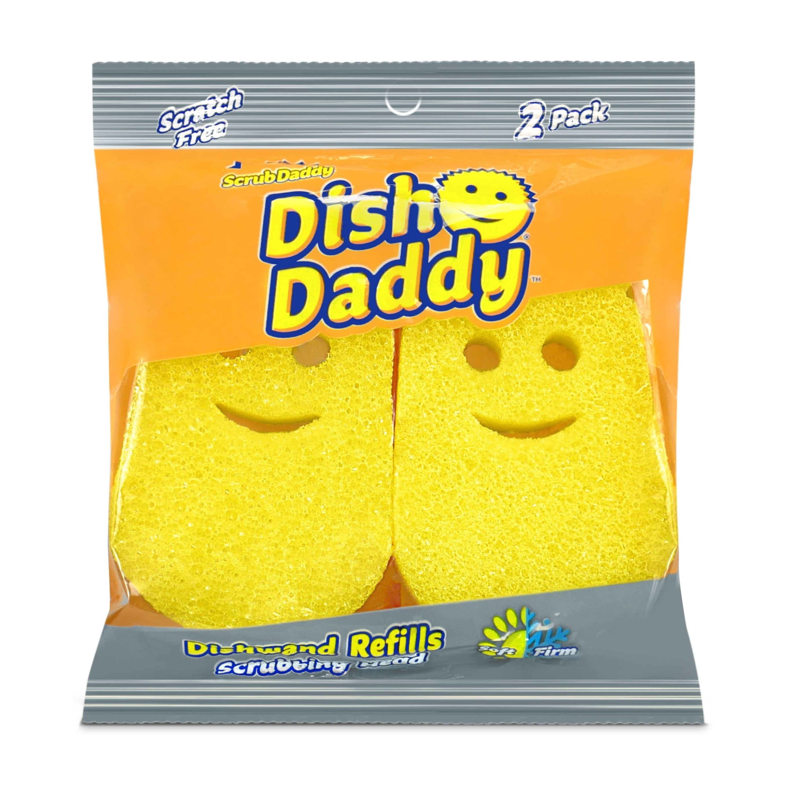 (4 pack) Dish Daddy Non-Scratch Scrub Dishwand Refills, 2 Count