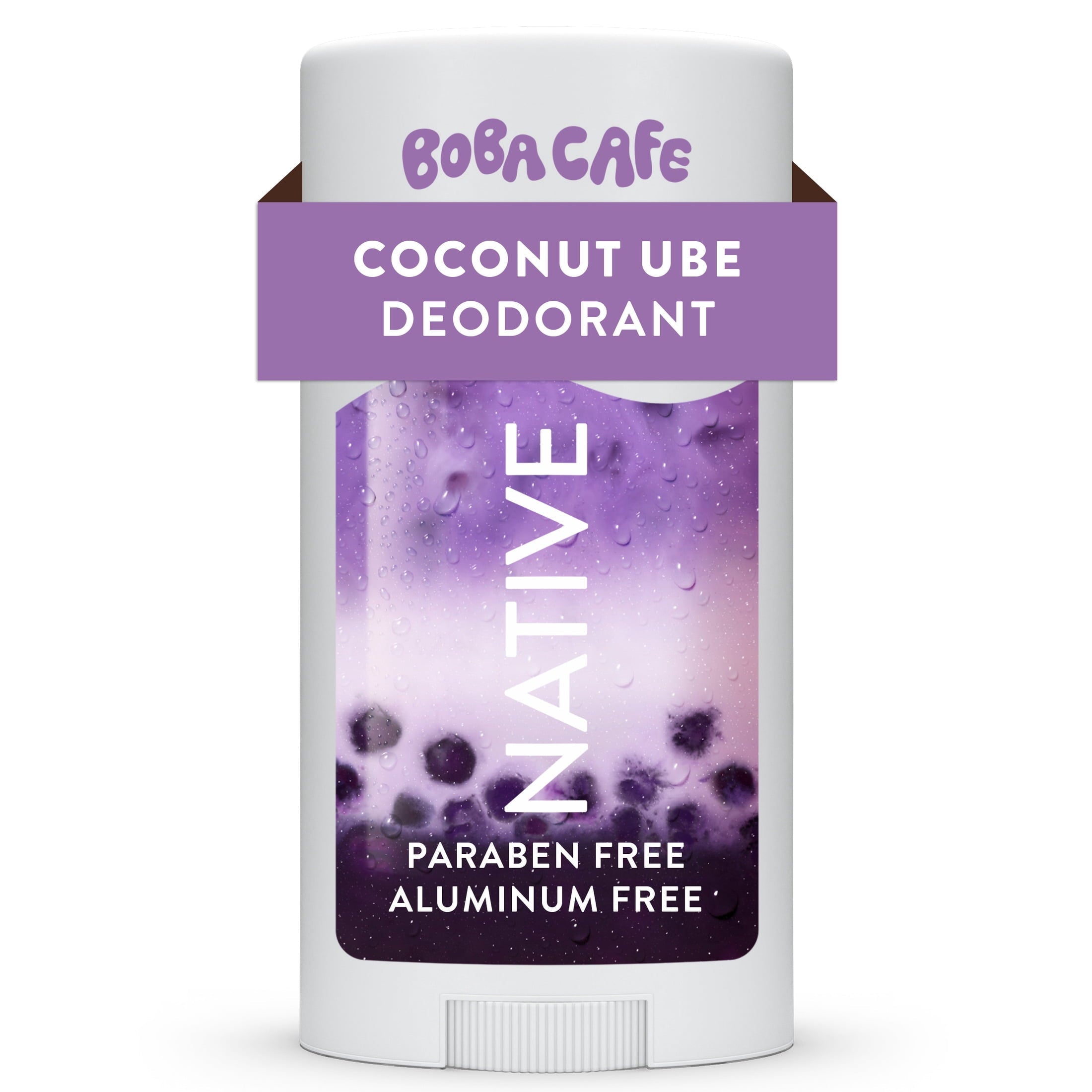 Aluminum Free Deodorant, Limited Edition Coconut Ube, 72 Hour Odor Protection, for Women and Men, Boba Café, 2.65oz