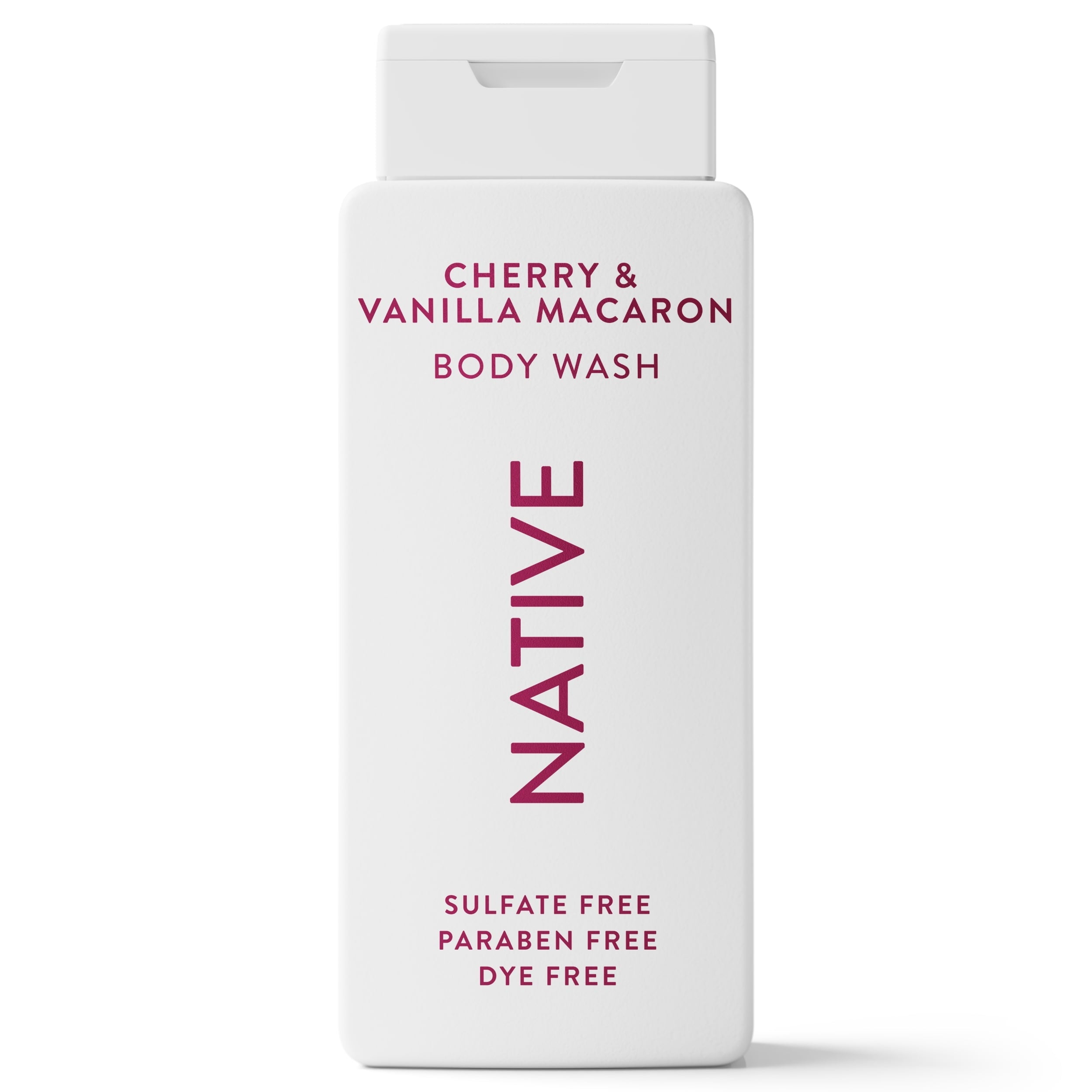 Body Wash, Cherry & Vanilla Macaron, Sulfate Free, Naturally Derived Ingredients, 24hr Freshness, for Women & Men, 18 fl oz