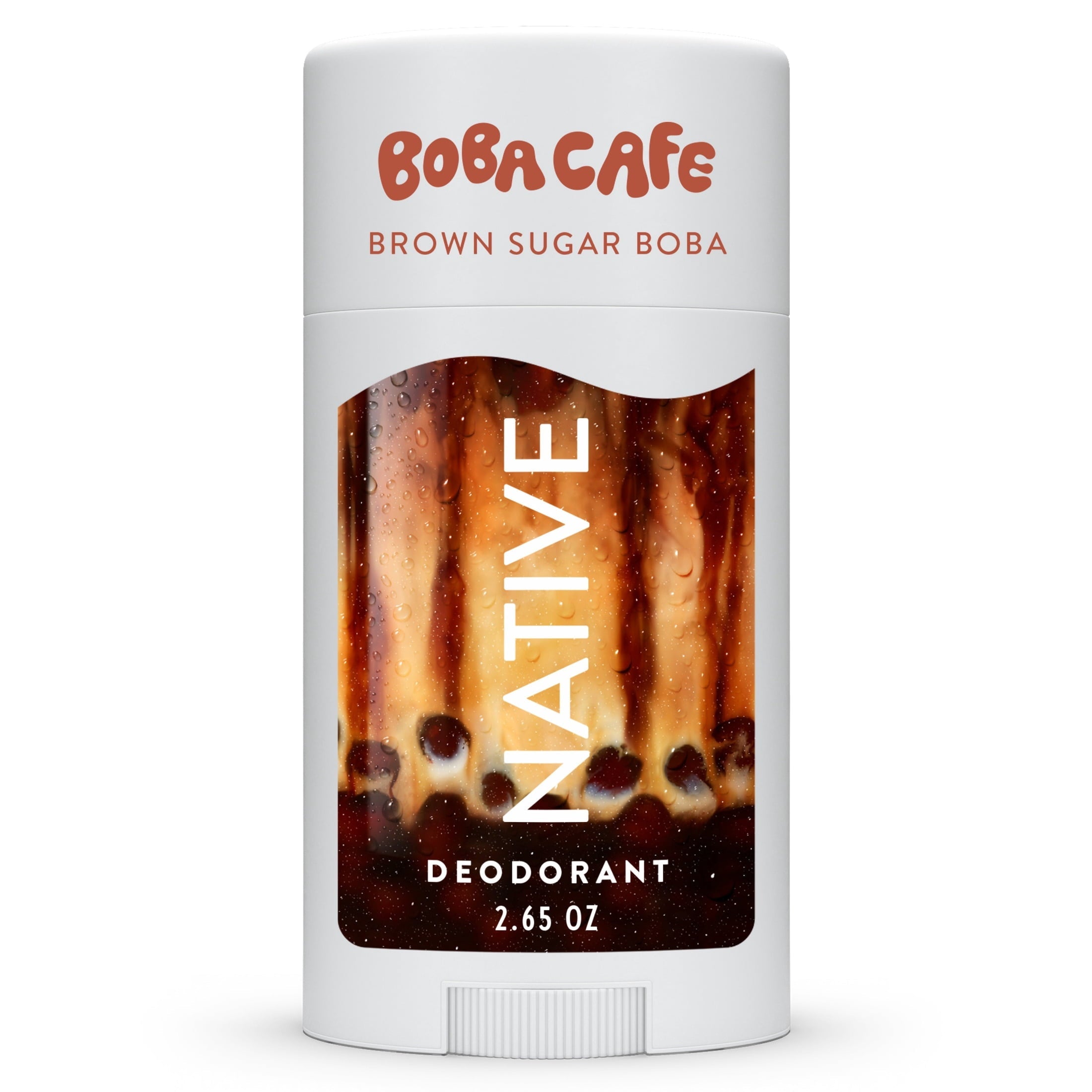 Aluminum Free Deodorant, Limited Edition Brown Sugar Boba, 72 Hour Odor Protection, for Women and Men, Boba Café, 2.65oz
