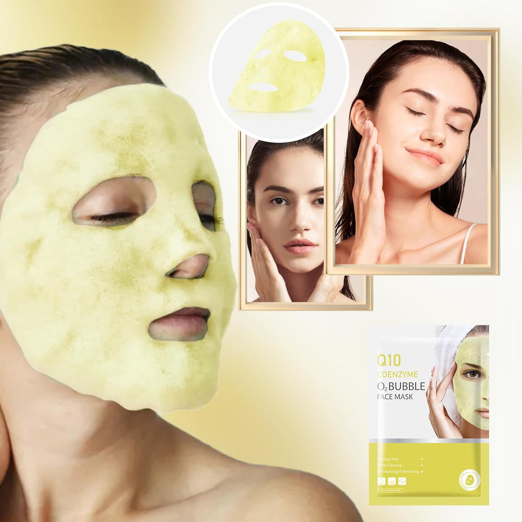 11 Pack Fruit Moisturizing Facial Mask Sheet, Rich in Fruit Essence Face Mask to Brighten and Hydrate Dull Skin