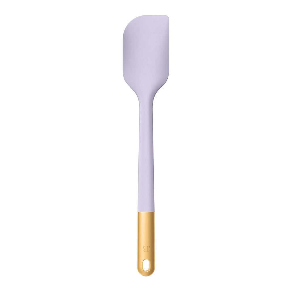 6-Piece Silicone Kitchen Utensil Tool Set with Rotating Rack by Drew Barrymore, Porcini Taupe