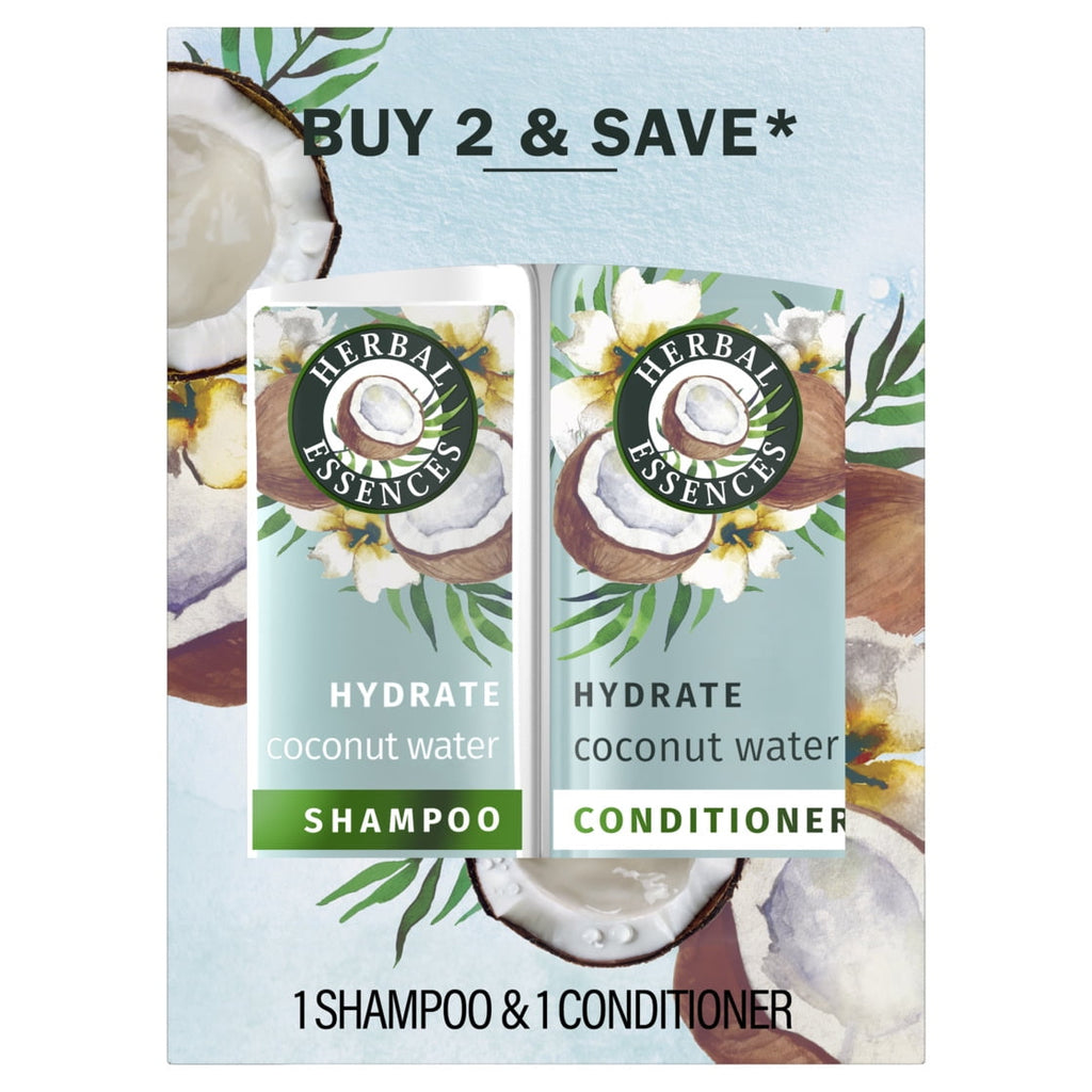 Moisturizing Shampoo and Conditioner Set, Coconut Water and Jasmine, 27 fl oz