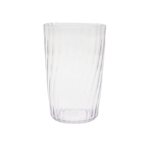 20-Ounce Acrylic Tall Embossed Swirl Tumbler, Clear