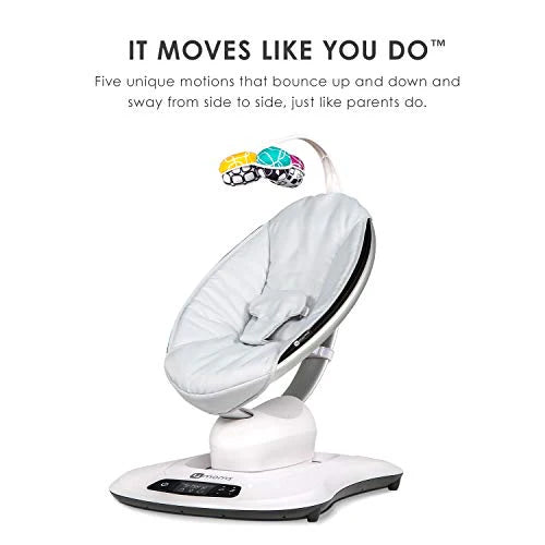 4moms® mamaRoo 4 Multi-MotionTM Baby Swing, Bluetooth Baby Rocker with 5 Unique Motions