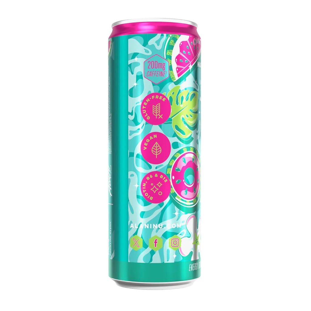New Alani Energy Drinks Variety Pack - Blue Slush, Pink Slush, Watermelon Wave, Sugar-Free & Low-Calorie (12 fl oz, Pack of 6)