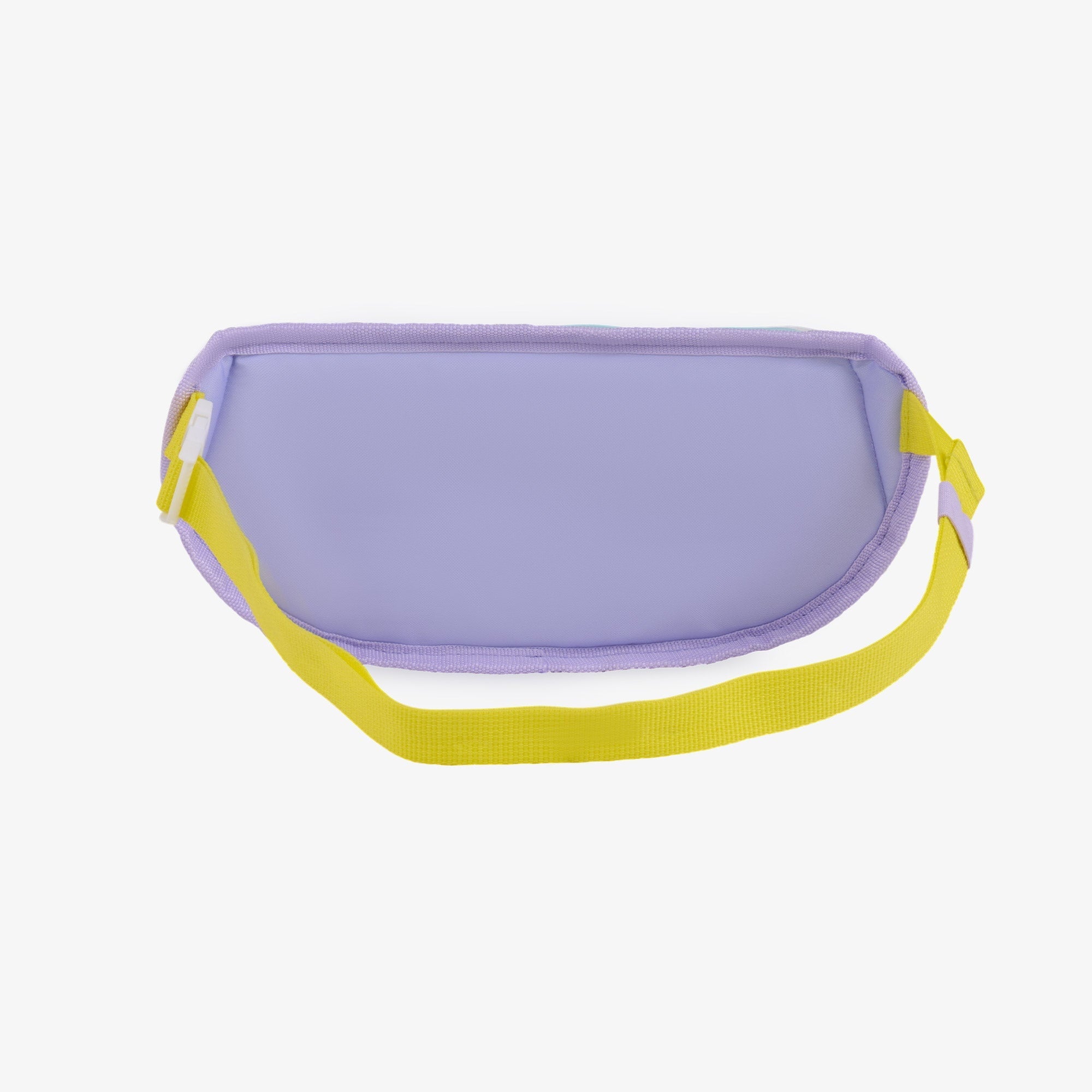 3 can Retro Fanny Pack Cooler Bag, Purple and Aqua Blue