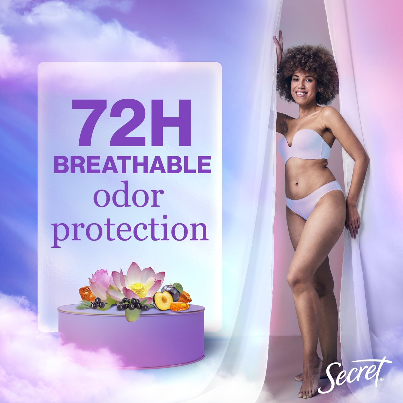 Fresh Invisible Solid Antiperspirant & Deodorant for Women, Moonlit Orchid, 2.6oz