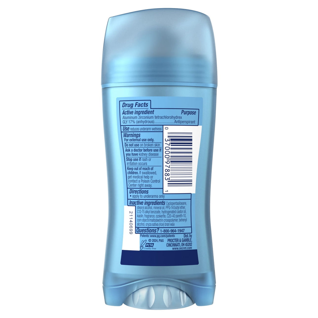 Antiperspirant & Deodorant Invisible Solid Cool Waterlily, 72HR Breathable Sweat & Odor Protection, 2.6 OZ