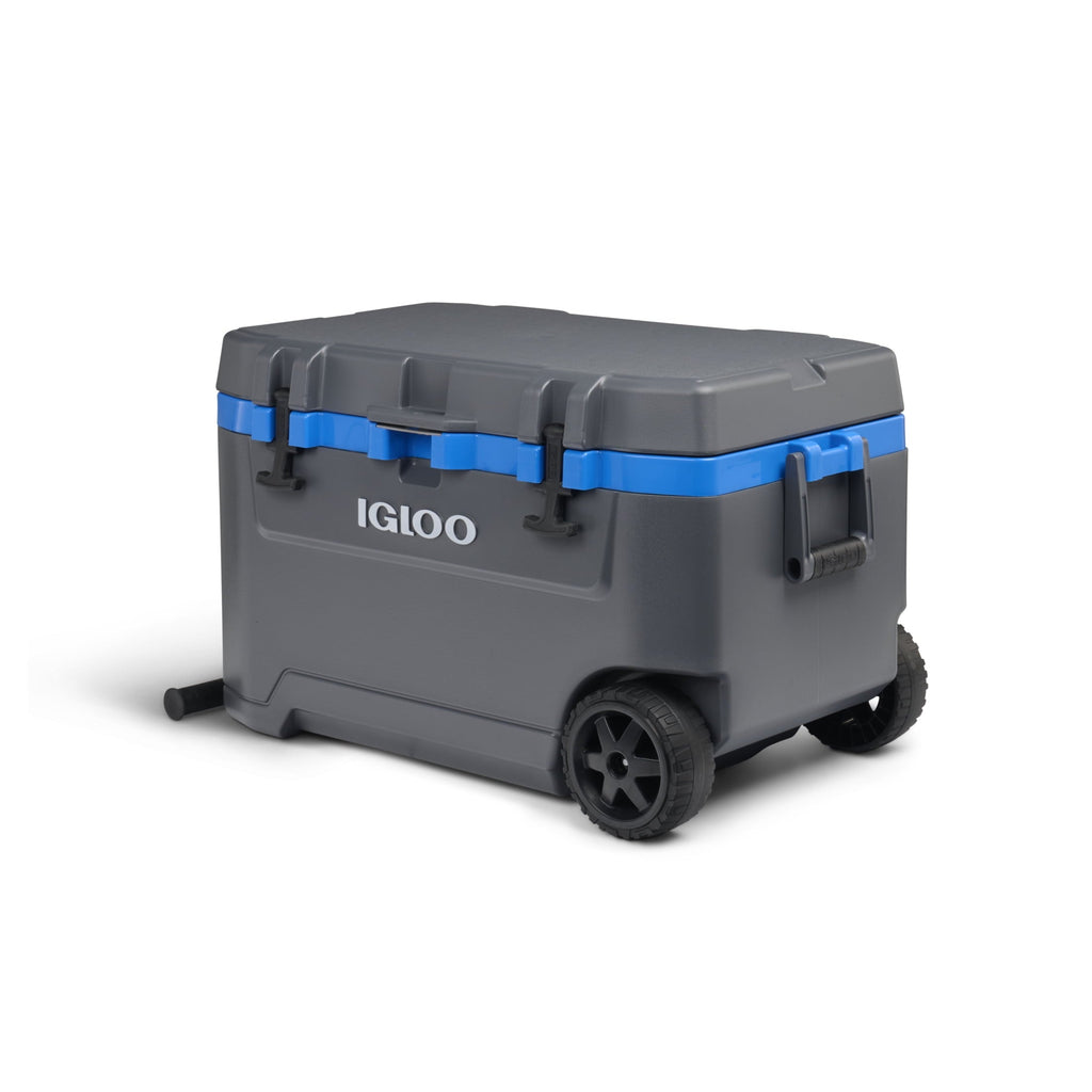 72 QT Overland Ice Chest Cooler with Wheels, Gray and Sneaky Blue