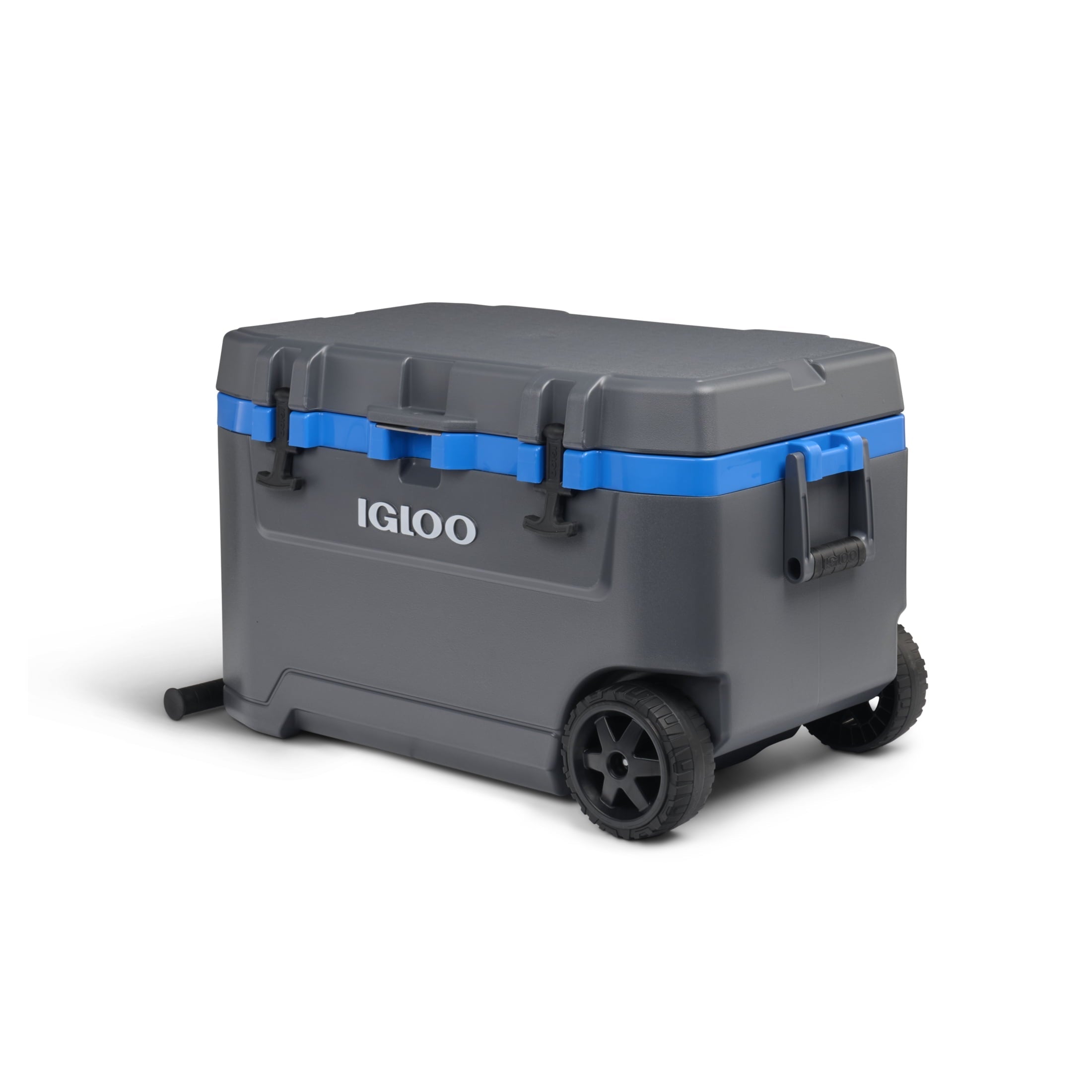 72 QT Overland Ice Chest Cooler with Wheels, Gray and Sneaky Blue