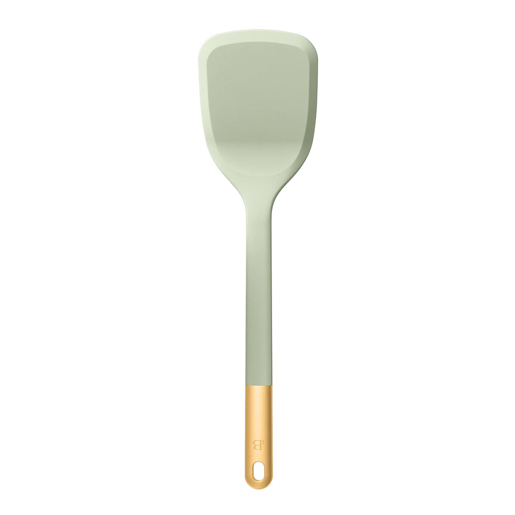 6-Piece Silicone Tool Set with Ceramic Crock, Porcini Taupe by Drew Barrymore