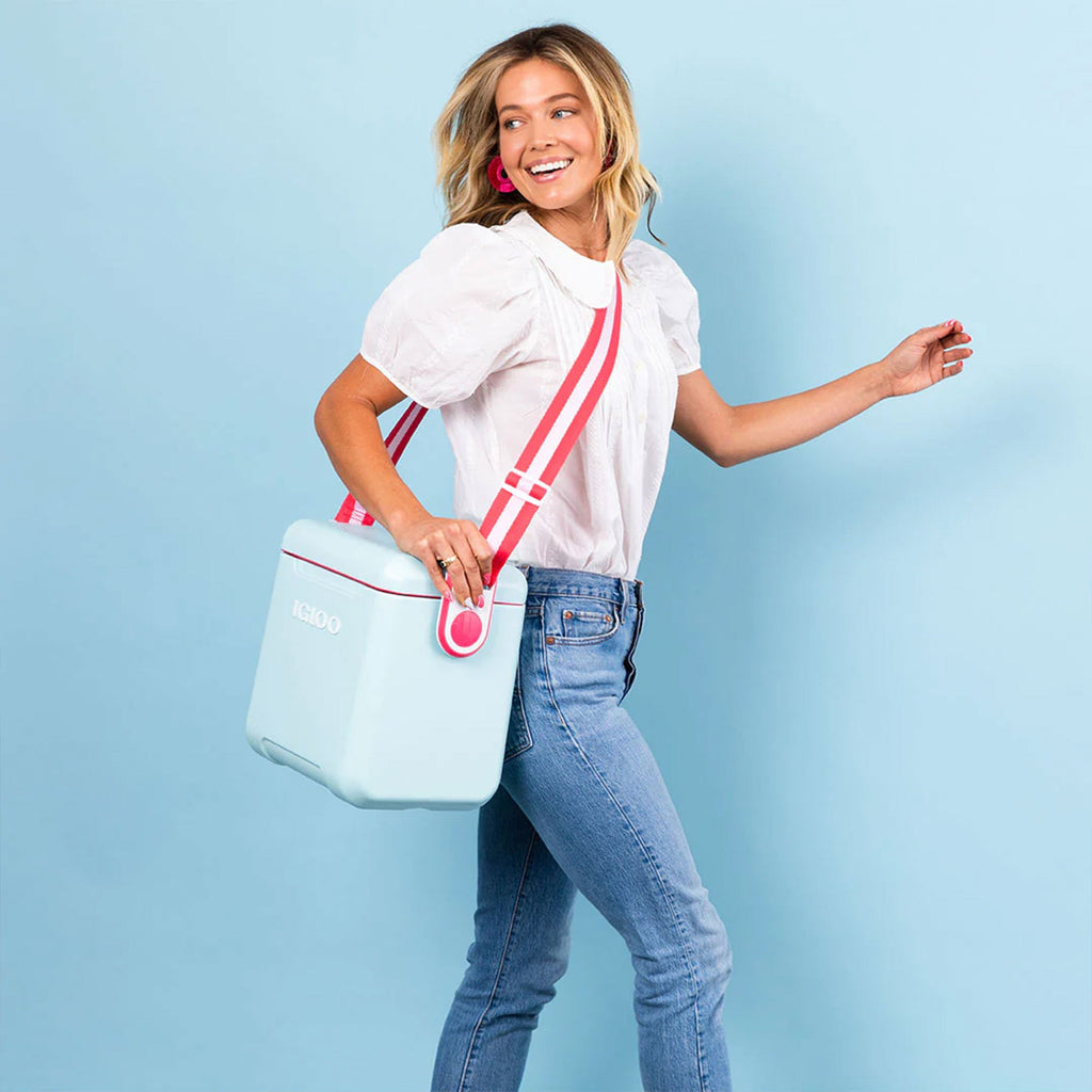 11 Quart Tag Along Too Strapped Picnic Style Cooler, Light Gray