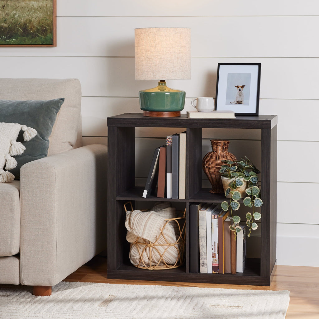 Better Homes & Gardens 4 Cube Storage Organizer, White Texture
