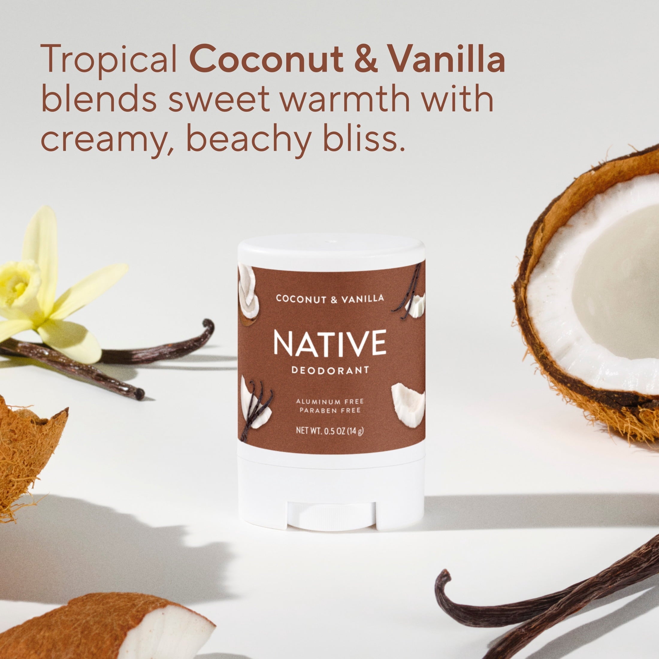 Deodorant Mini, Coconut & Vanilla, 0.5oz