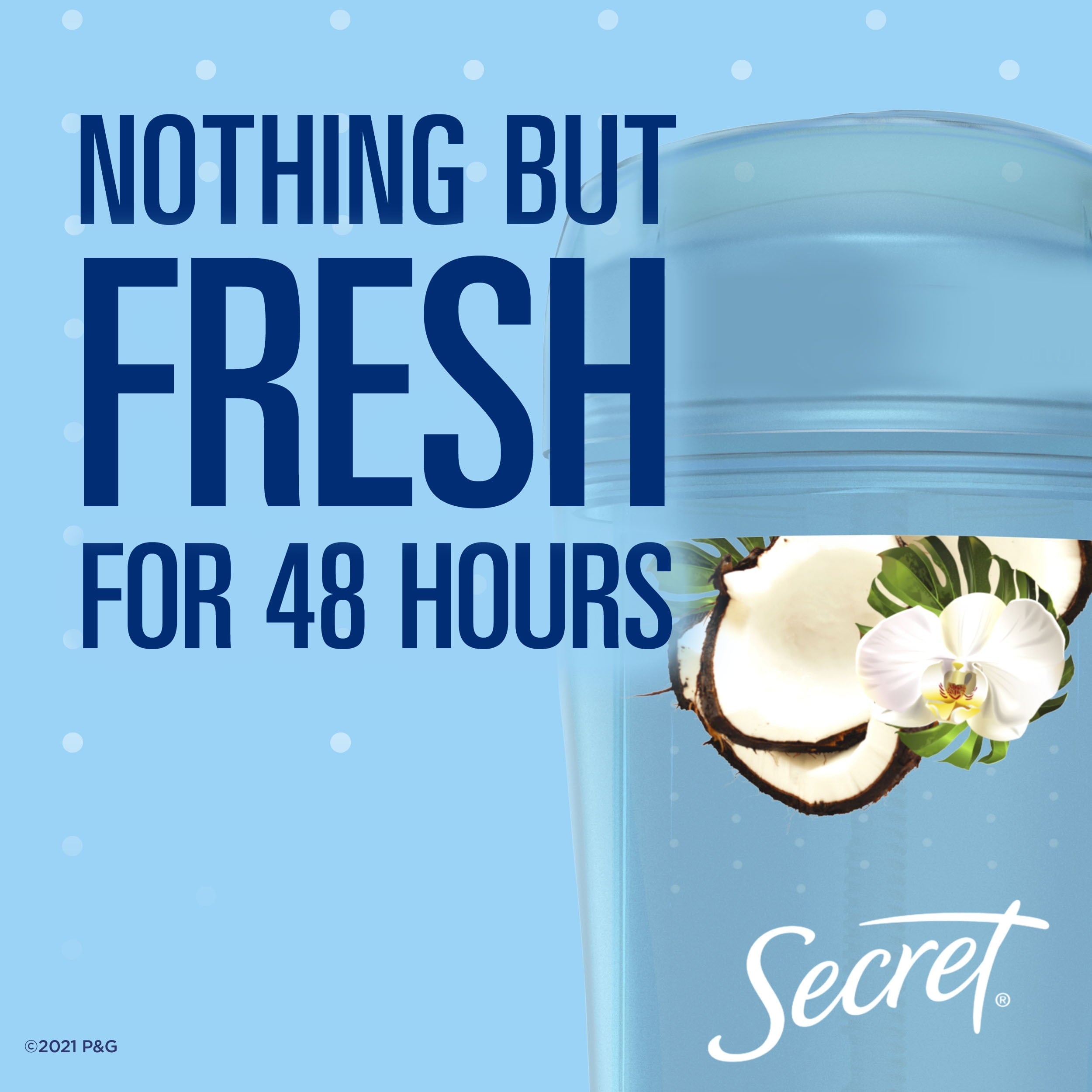 Fresh Clear Gel Antiperspirant and Deodorant for Women, Coconut Scent, 2.6 oz each, Pack of 2