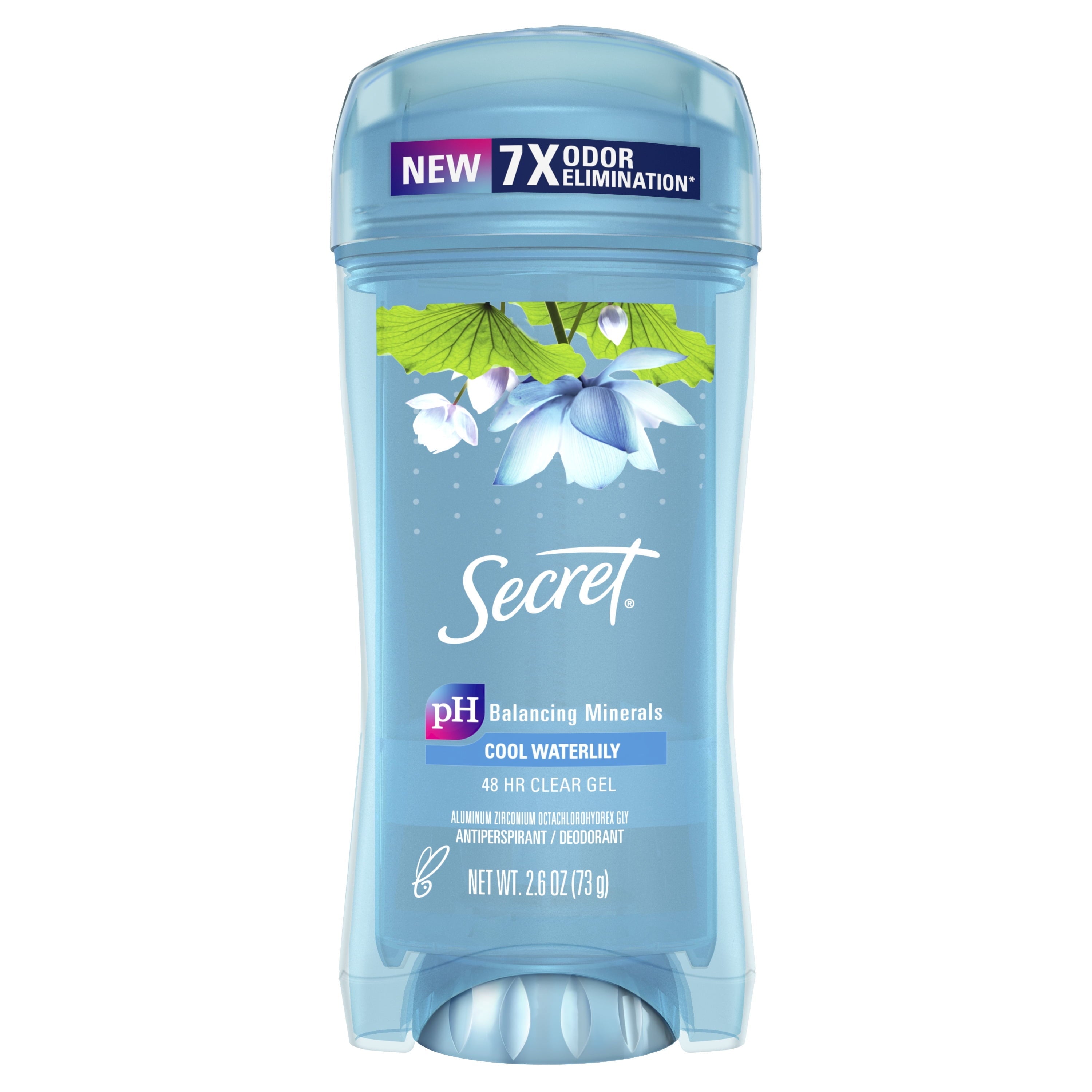 Clear Gel Antiperspirant and Deodorant for Women, Waterlily Scent, 2.6 oz