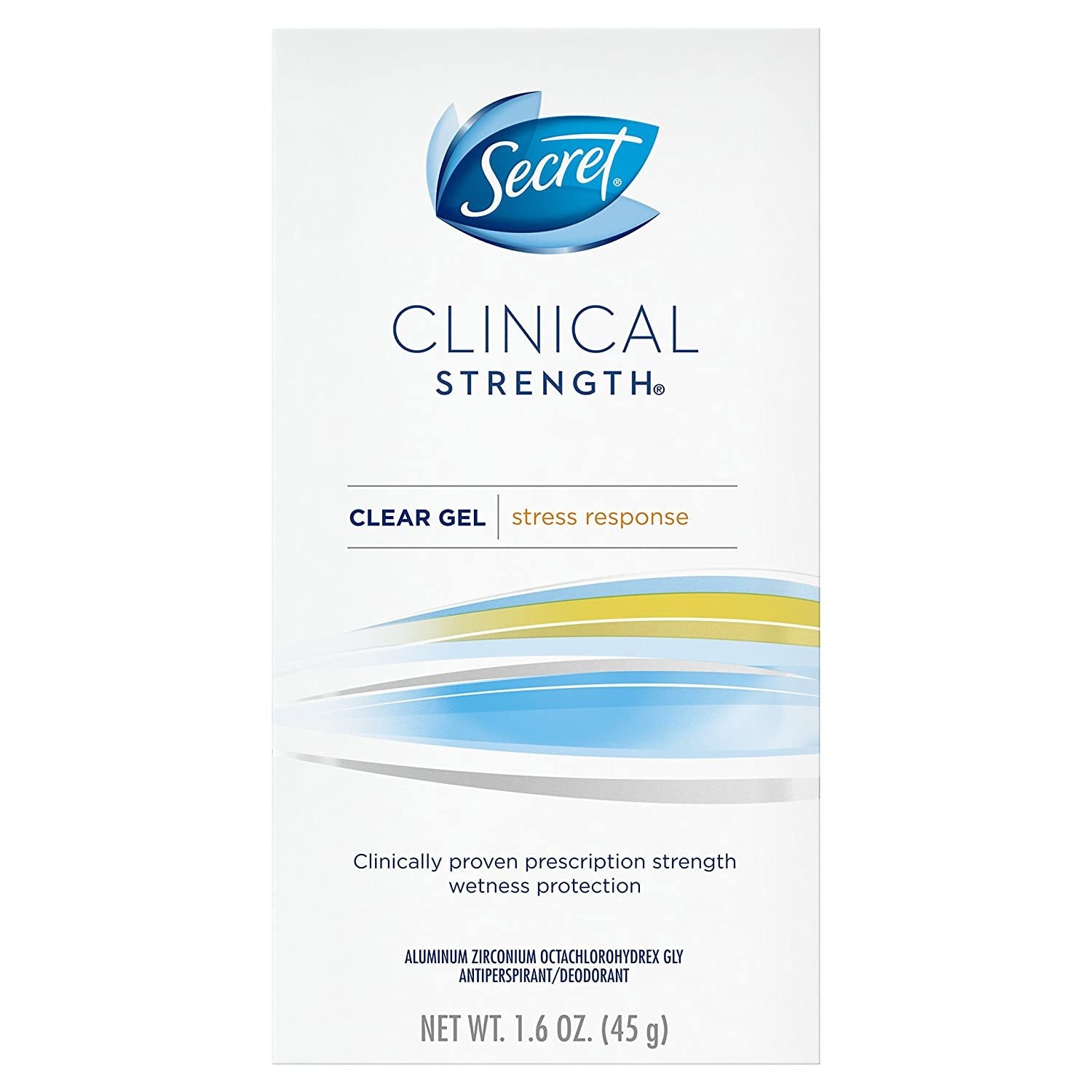 Clinical Strength Clear Gel Stress Response Deodorant, 1.6 oz (Pack of 6)