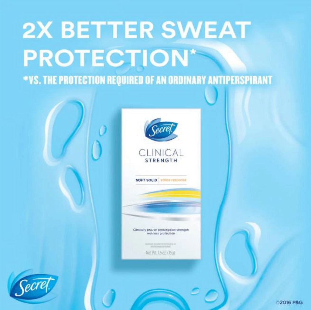 Clinical Strength Clear Gel Stress Response Deodorant, 1.6 oz (Pack of 4)