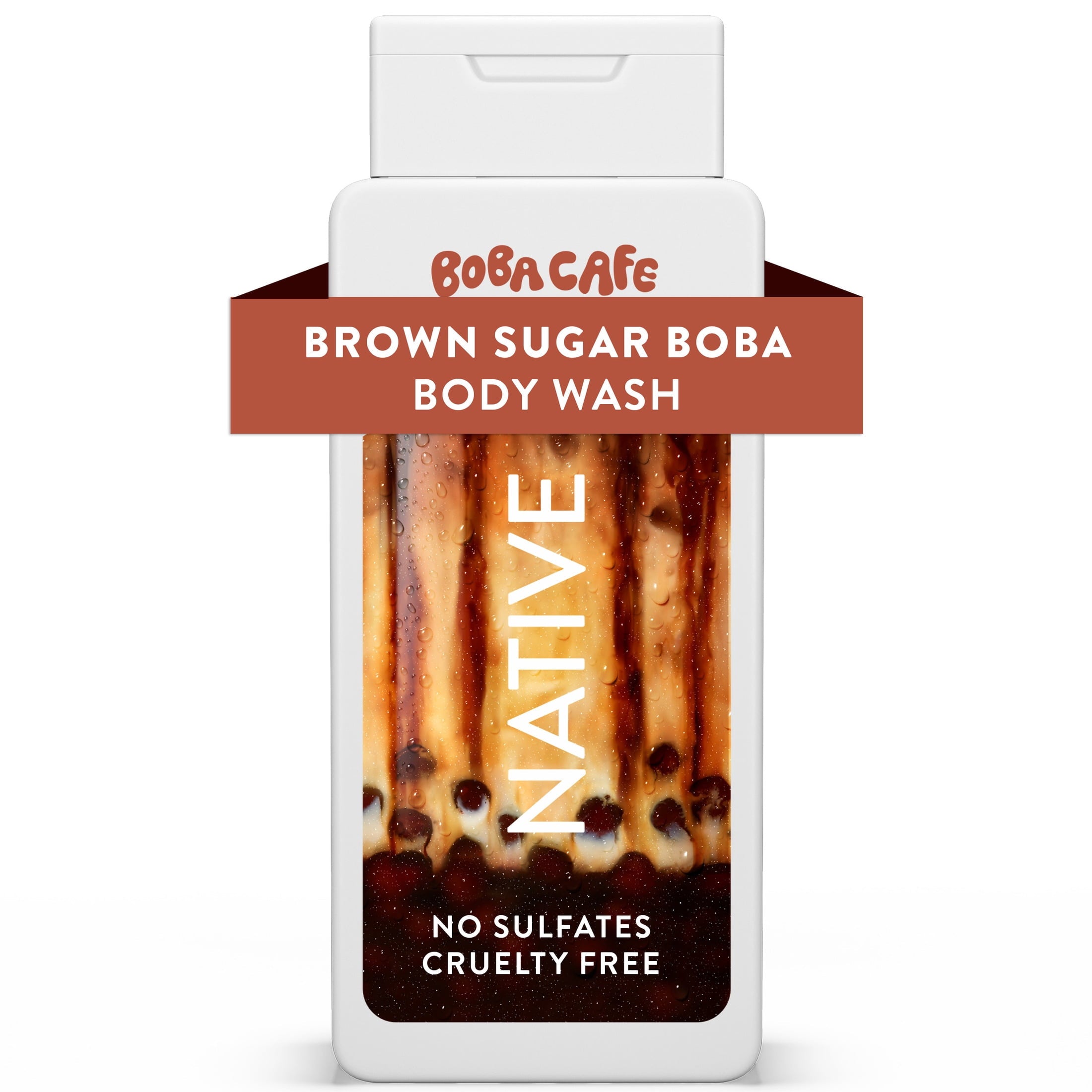 Body Wash, Limited Edition Coconut Ube, Sulfate Free Body Wash for Women & Men, Boba Café, 18 fl oz