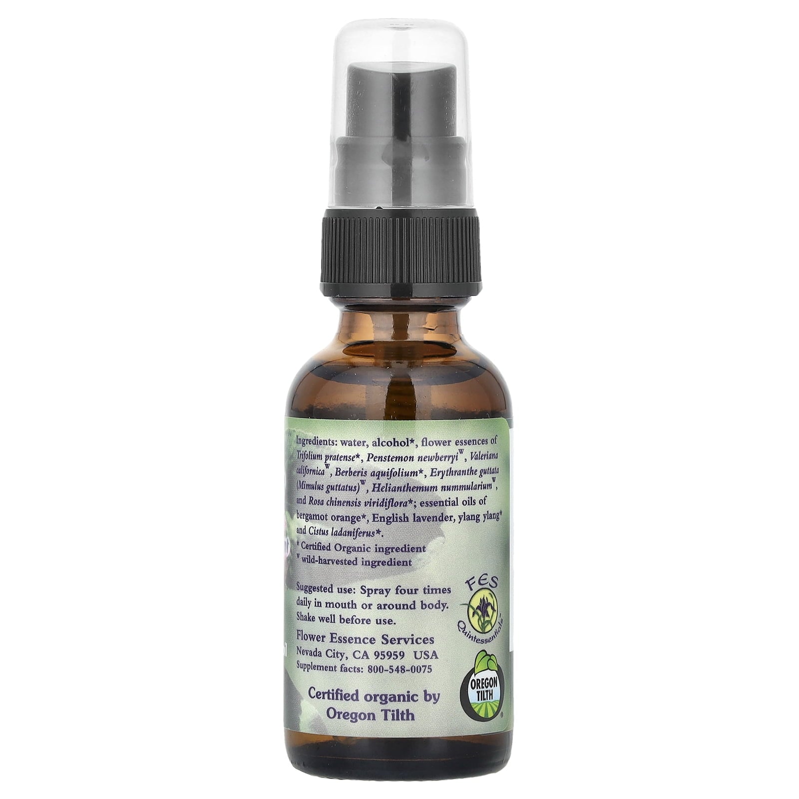 Flower Essence Services Fear-Less™, Flower Essence & Essential Oil, 1 fl oz (30 ml)