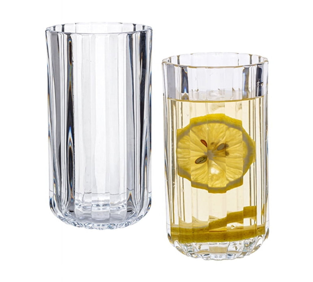 (2 pack) Better Homes & Gardens 14OZ Fluted Glass Tumbler Clear